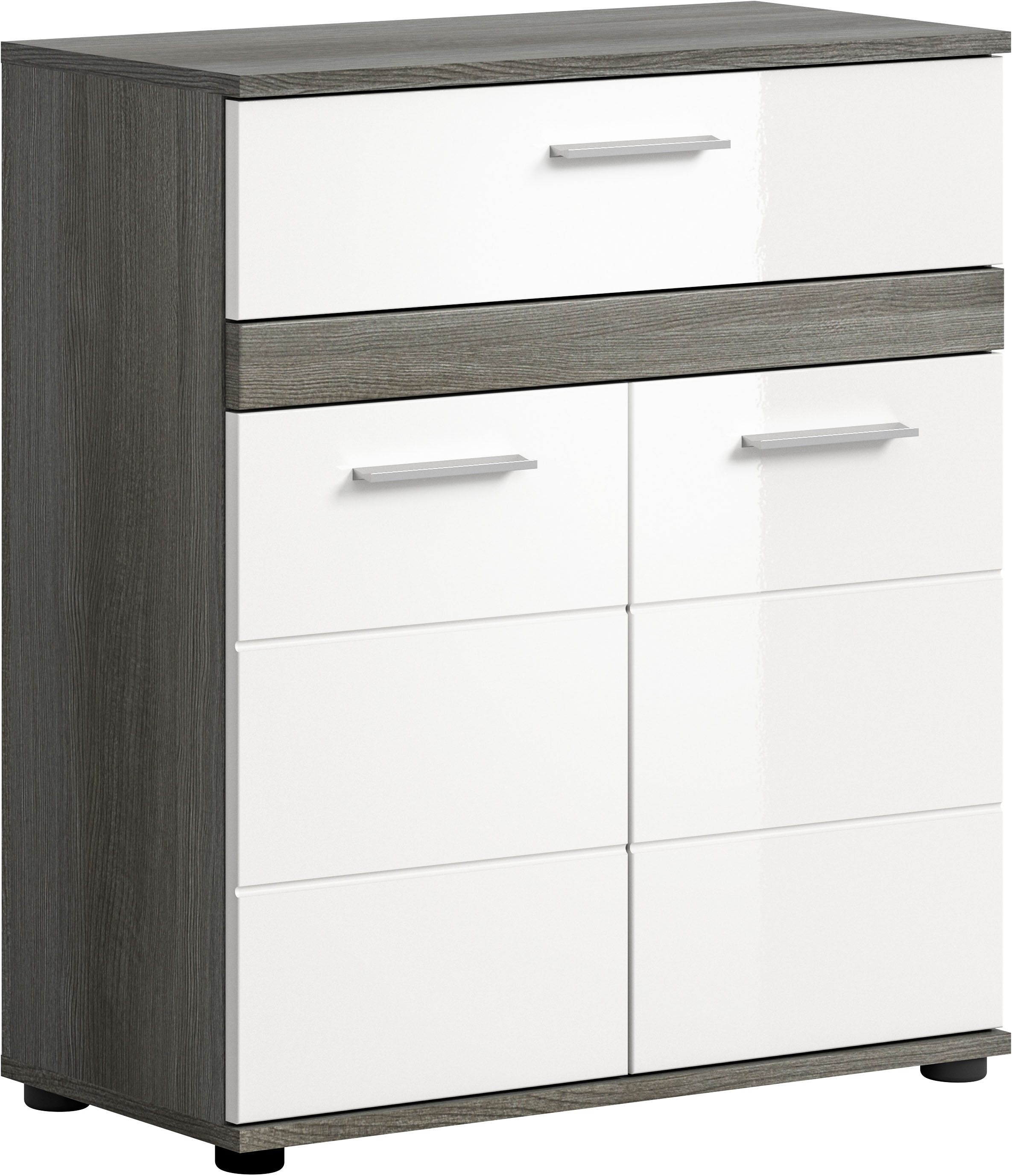 Image of welltime Midischrank "LUCCA, Höhe 79 cm, 2 Türen, 1 Schubkasten, 1 Einlegeboden" Badschrank, Bad-Möbel, Badezimmer