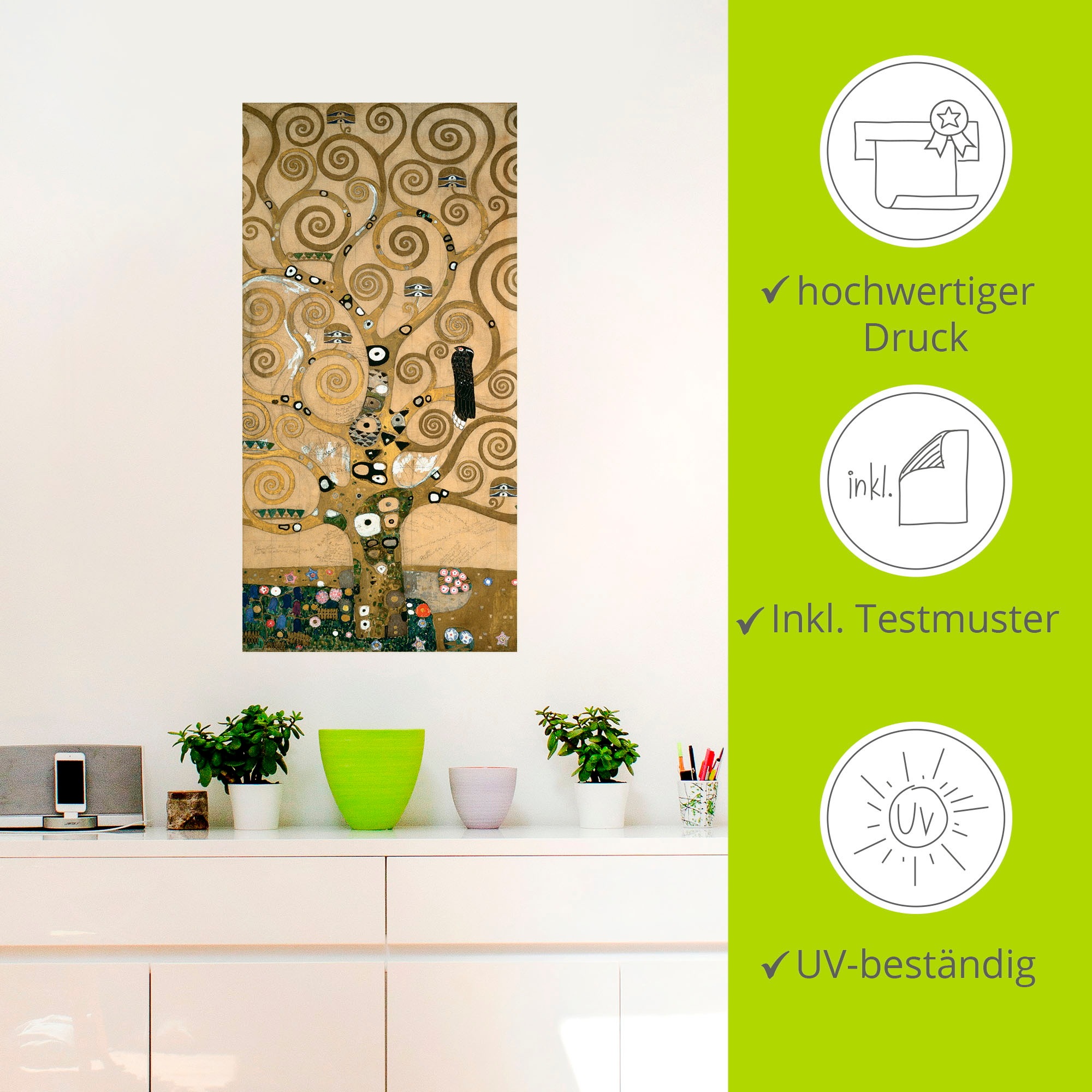 Artland Wandbild »Lebensbaum. Detail, Werkvorlage«, Bäume, (1 St.), als Leinwandbild, Poster, Wandaufkleber in verschied. Grössen