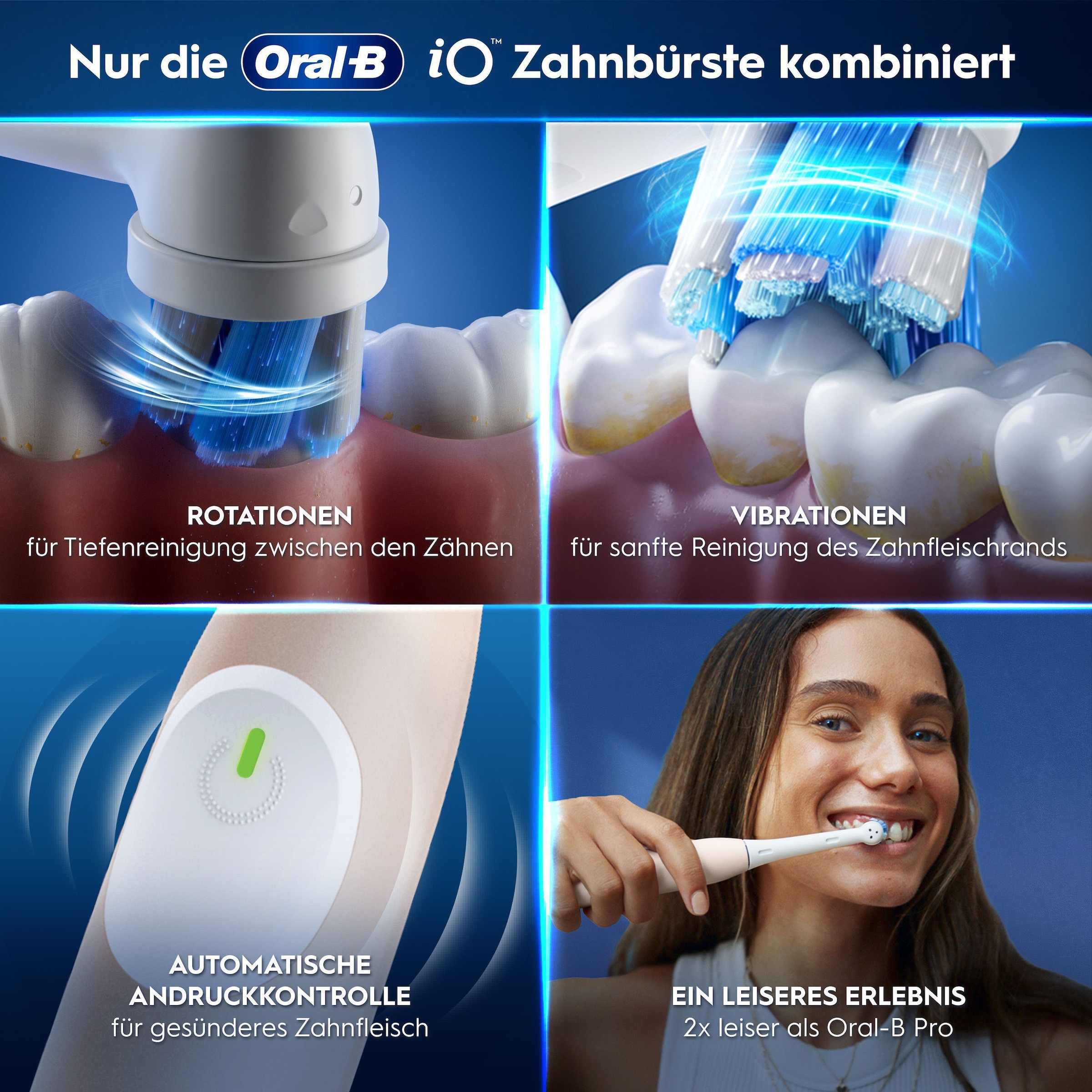 Oral-B Brosse à dents électrique »Oral-B iO Series 2« 1 cuis Aufsteckbürsten pour un nettoyage doux