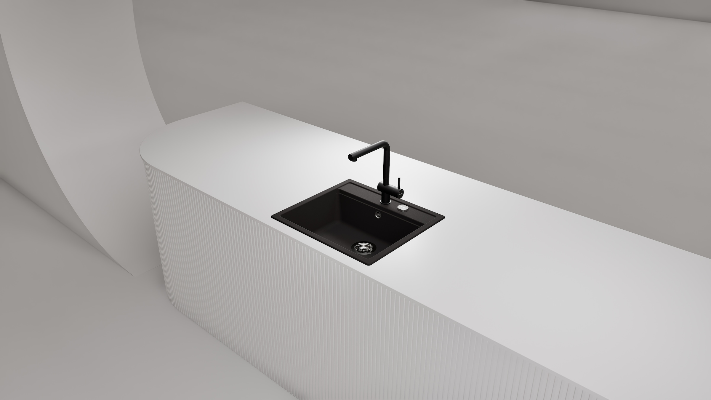 Schock Évier en granit »Nemo N-100 und Armatur Epos« Set, 2 cuis tlg. bestehend aus Spüle und Armatur