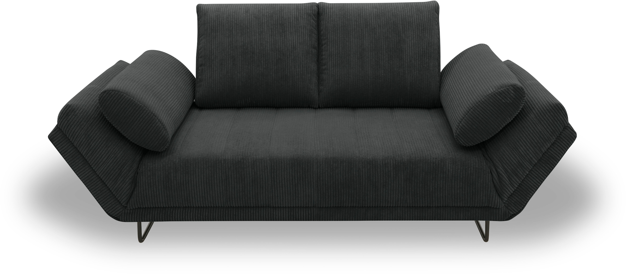 Image of Home affaire Schlafsofa "Jadelyn mit klappbaren Armlehnen, Bettsofa mit Federkern, Breite 250cm" Federkern, Cord-Bezug, incl. 2 Armlehnkissen, Liegefläche 97x250 cm