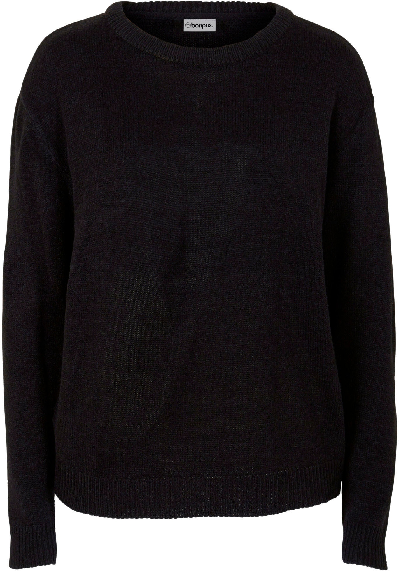 bonprix Pull en tricot aus Polyacryl, mit Rundhals-Ausschnitt, lässige Passform