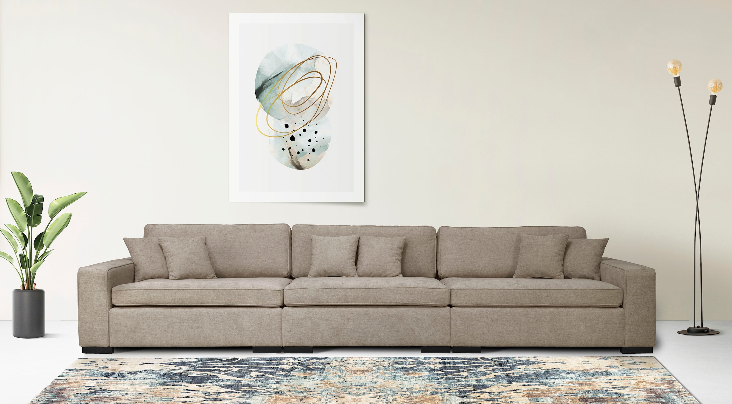 Image of Home affaire 3-Sitzer "Skara" Lounge-Sofa mit Federkernpolsterung, in vielen Bezugsvarianten
