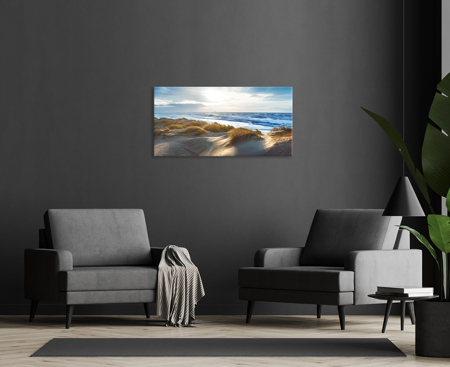 Bönninghoff Leinwandbild »Wandbild DÜNE – Leinwandbild Keilrahmen Deko modern« Düne | Meer | Strand 1 Stk. tlg. auf Keilrahmen gespannt