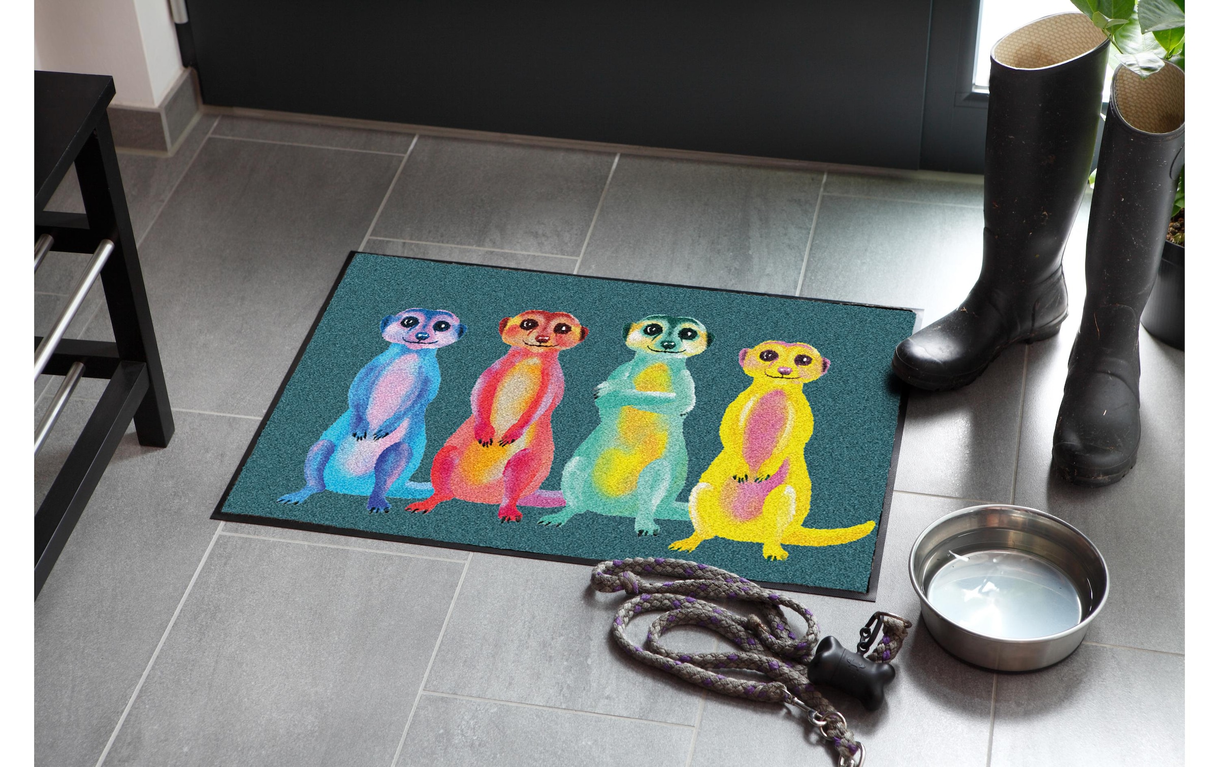 Salonloewe Fussmatte »Rainbow Meerkats 50 cm x 75 cm«