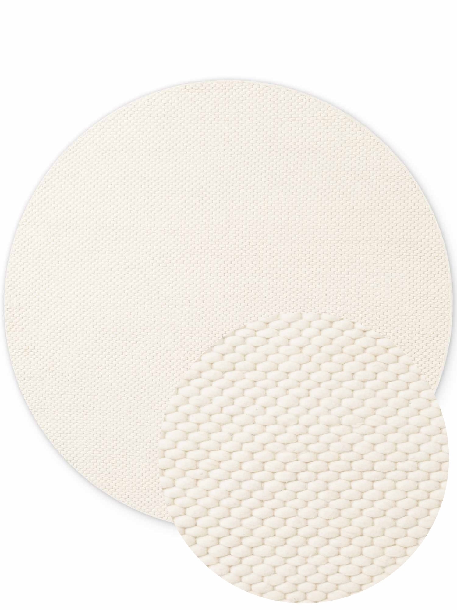 ELLE DECORATION Tapis en laine »Beans« Rond 10 mm Höhe Handweb Teppich Wolle, Rund, Perlenstruktur, Wohnzimmer, Schlafzimmer