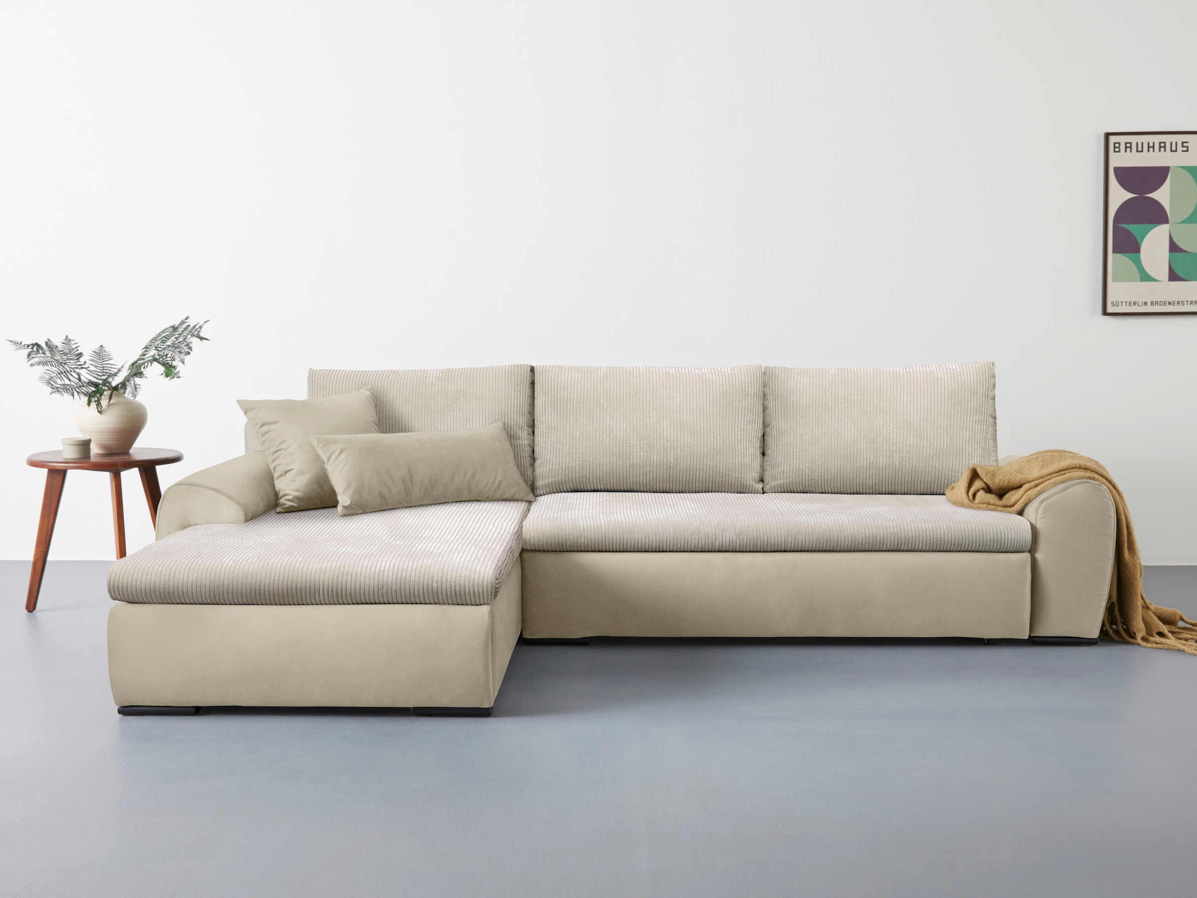 Home affaire Ecksofa Win L-Form, wahlweise mit Bettfunktion und Bettkasten