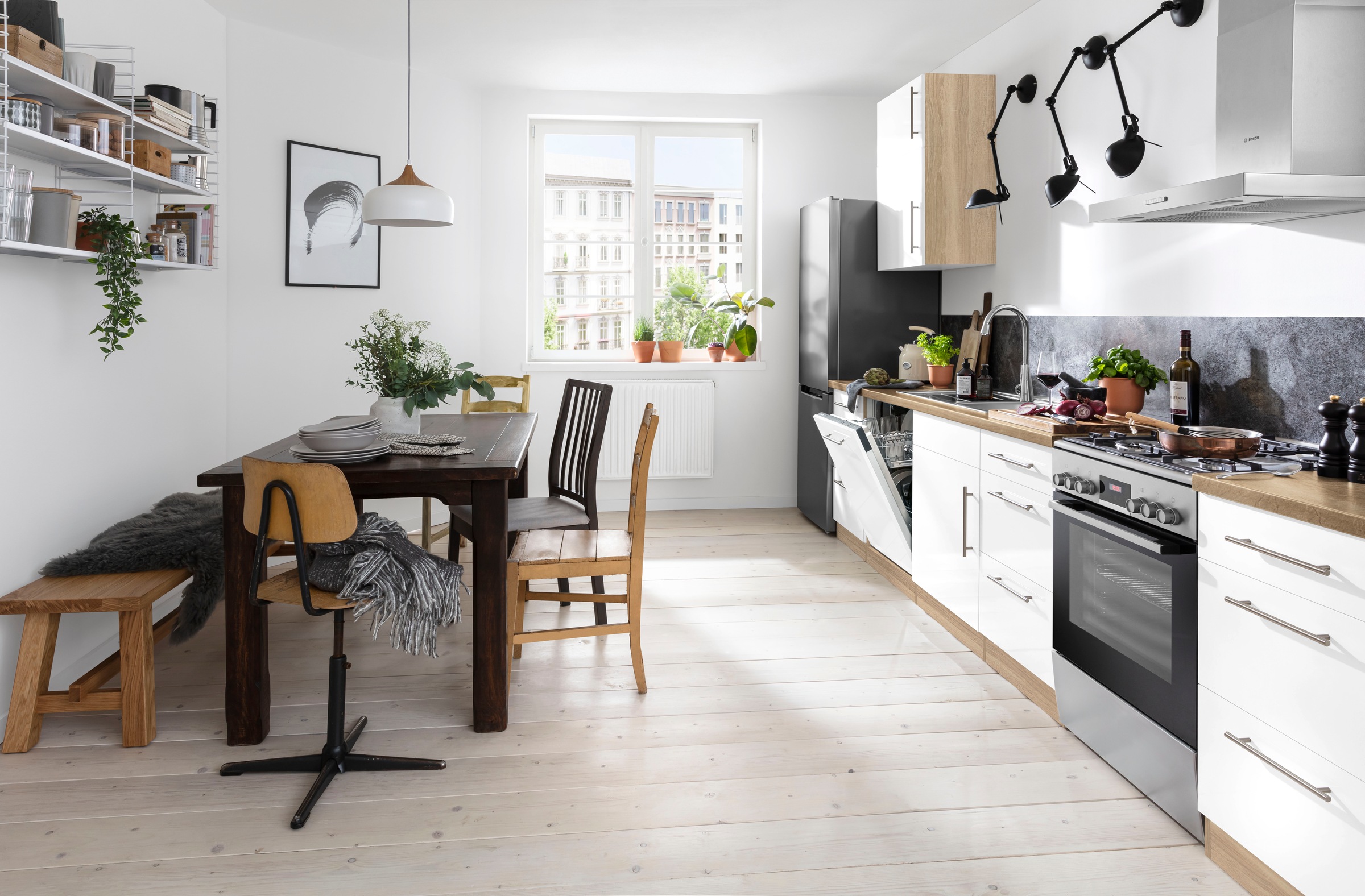 wiho Küchen Meuble évier »"Cali"« 110 cm breit, inkl. Tür/Sockel für Geschirrspüler