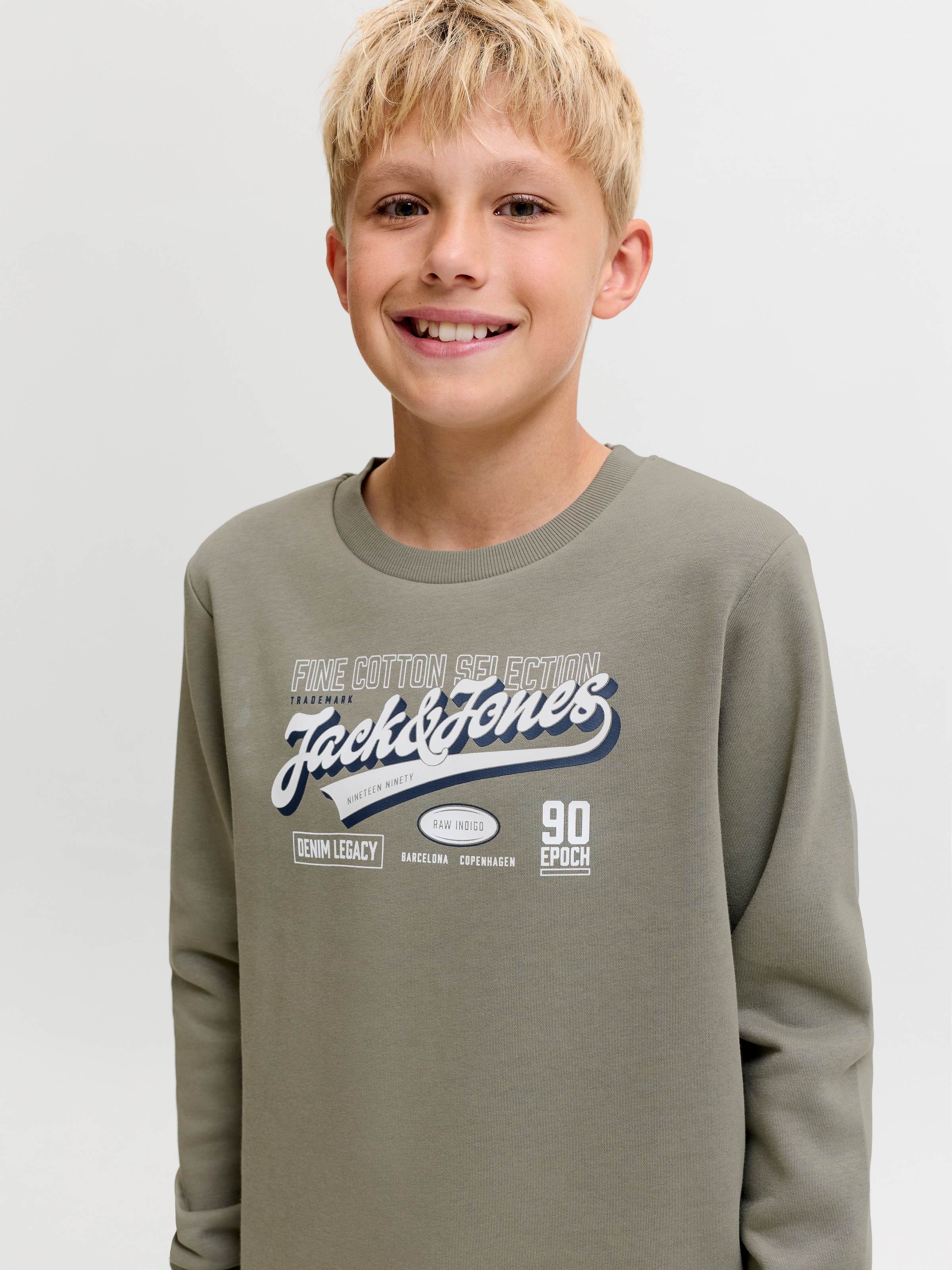 Jack & Jones Junior Sweatshirt »JJELOGO SWEAT CREW 2 COL AW26 SN JNR«, Baumwolle, regular fit
