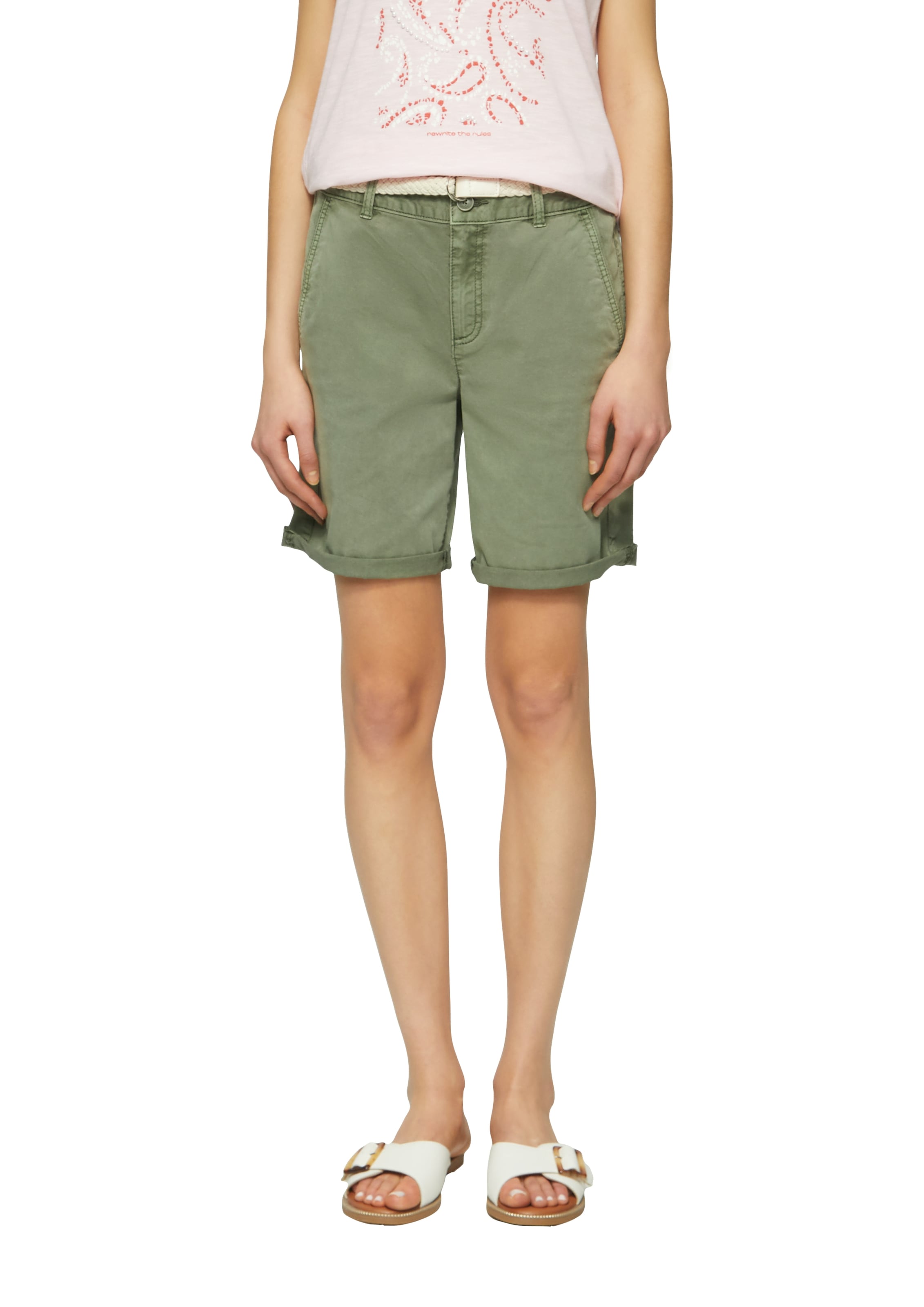 Image of s.Oliver Chinoshorts Sommerhose mit geflochtenem Gürtel