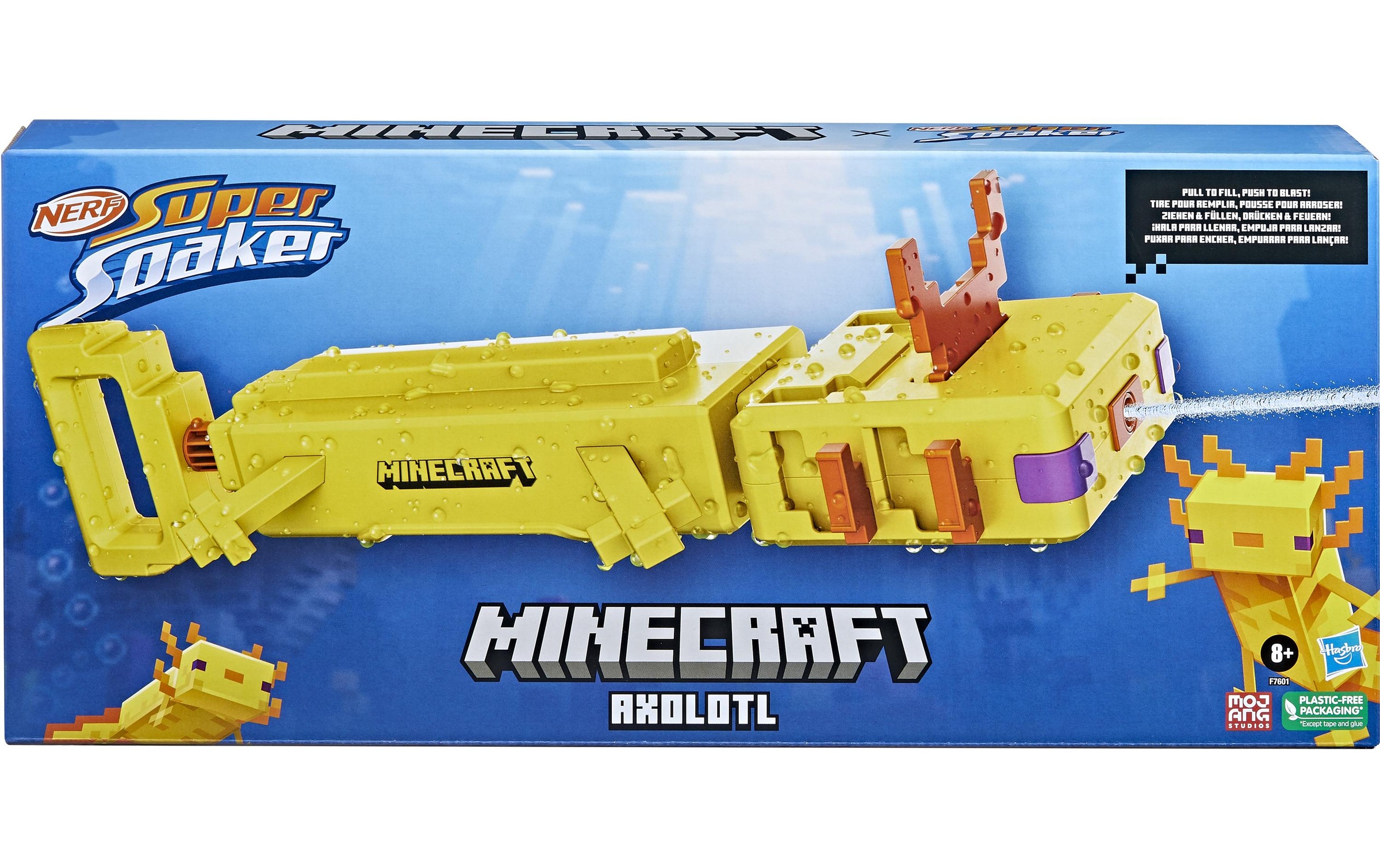Nerf Wasserpistole »Super Soaker Minecraft Axolotl«