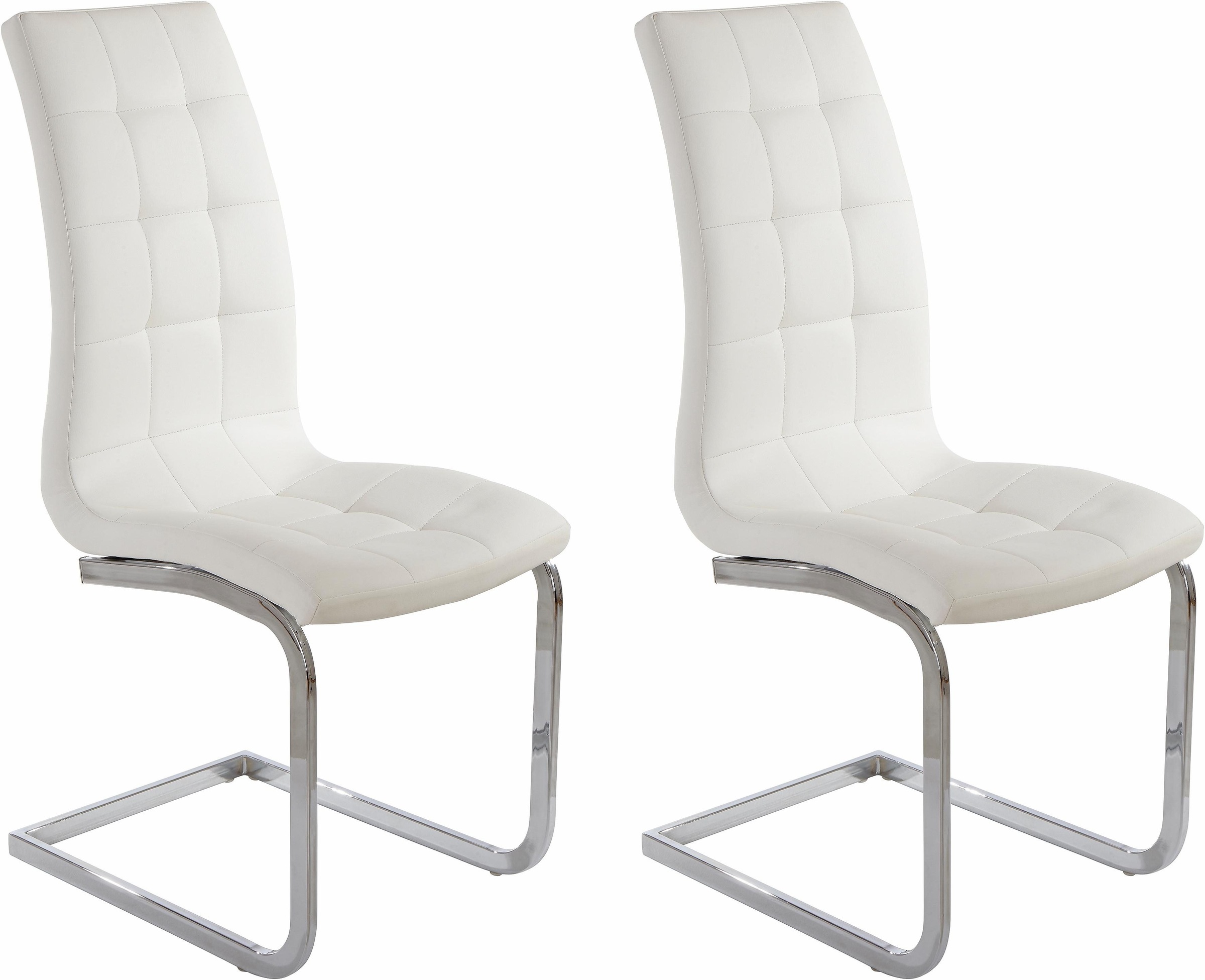 Image of GOODproduct Freischwinger "Lola" (Set) 2 Stk.2 oder 4 Stück, Bezug in Kunstleder oder Samtsoff, chrom Metallgestell