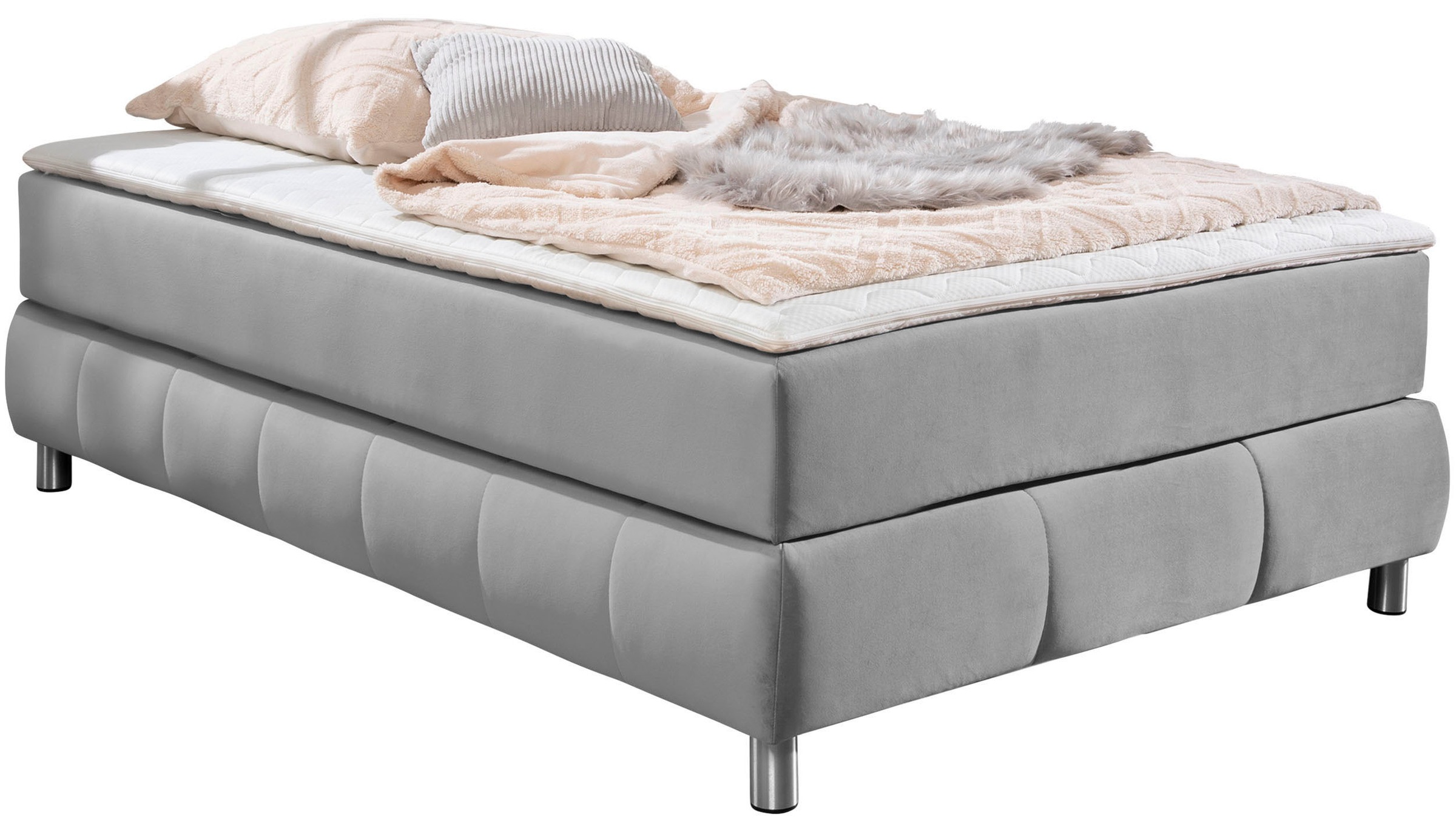 andas Boxspringbett »Salo«, Ohne Kopfteil, inkl. Topper, auch in Überlänge 220 cm