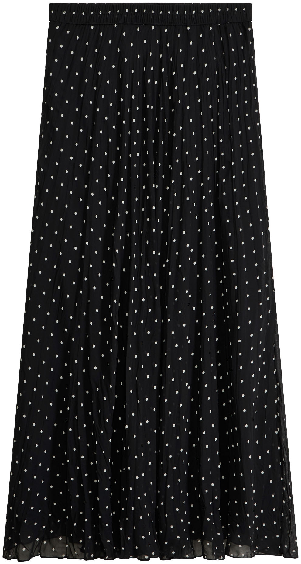 bonprix Jupe plissée avec ceinture élastique, coupe trapèze, effet froissé