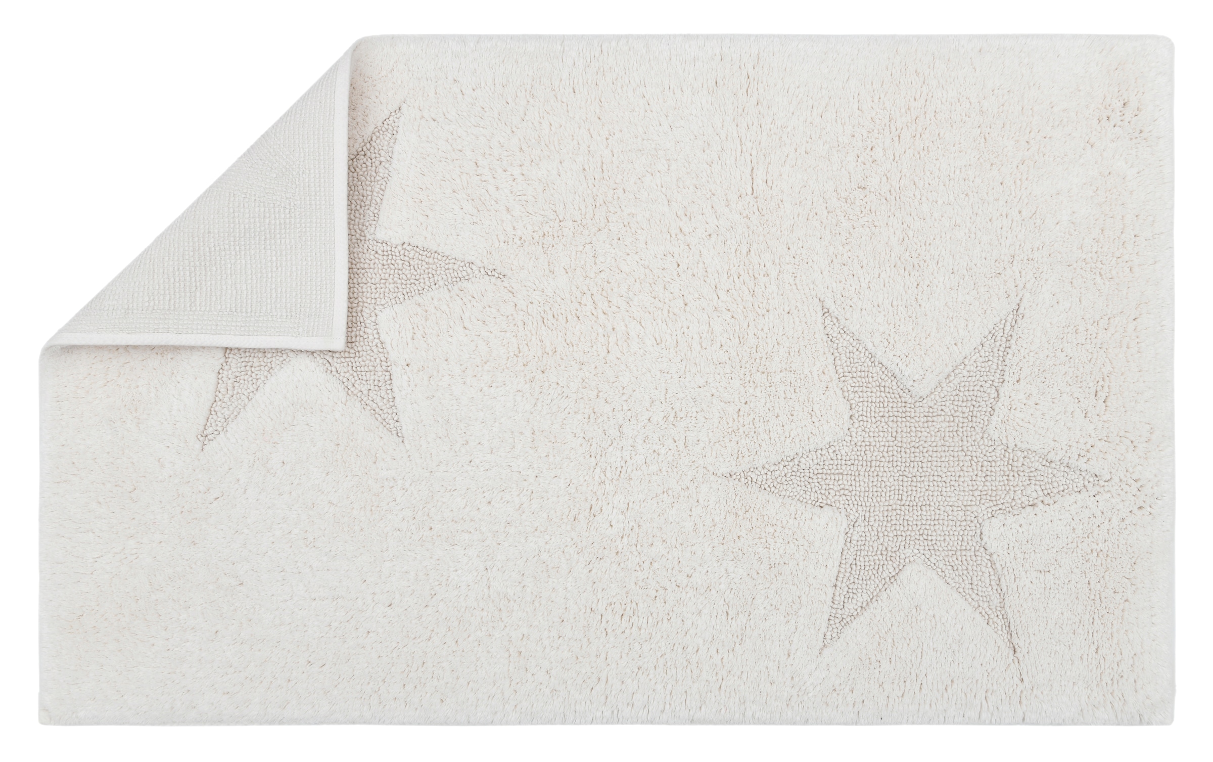 GOODproduct Badematte »Marie, Badvorleger, Badezimmer Teppich« Höhe 13 mm rutschhemmend beschichtet fussbodenheizungsgeeignet | strapazierfähig Badteppich, Stern Motiv, Hoch-Tief-Struktur, auch als Set