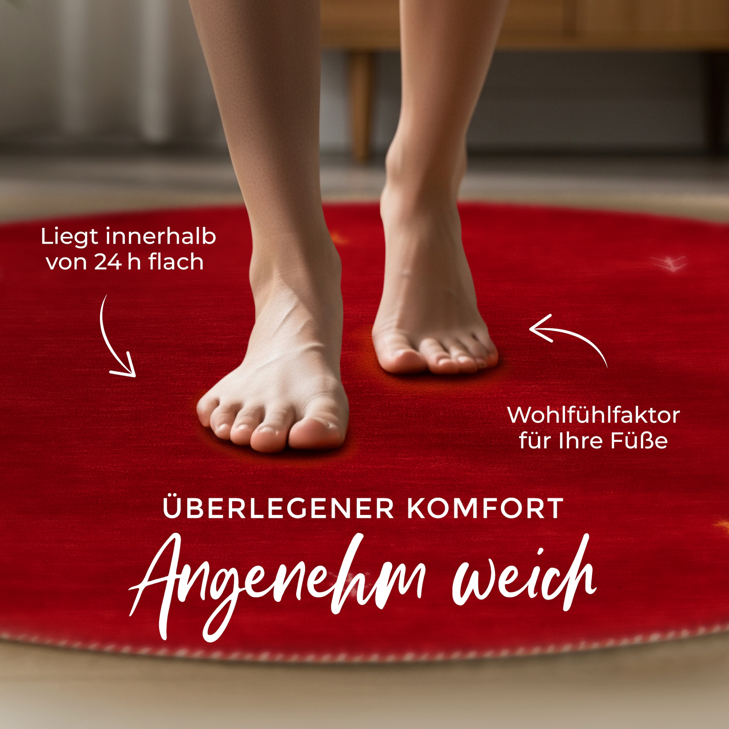 carpetfine Wollteppich »Gabbeh Uni« rund 15 mm Höhe reine Wolle handgewebt, Gabbeh Tiermotiv warmes Raumklima viele Grössen