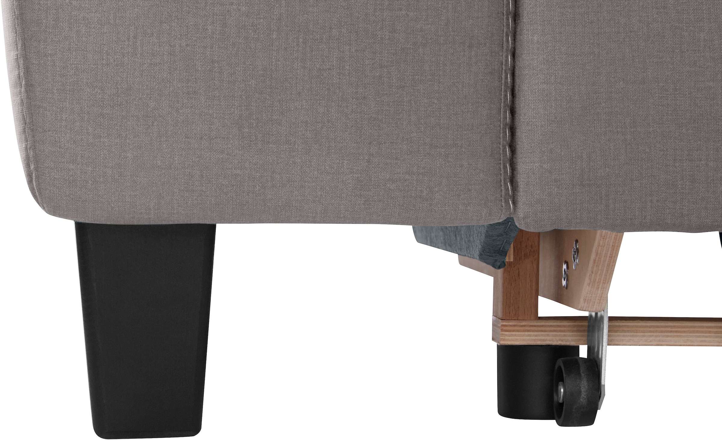 COTTA Canapé d'angle »Morven L-Form mit Kopfteilverstellung« wahlweise mit Bettfunktion, Bettkasten & Wireless-Charger