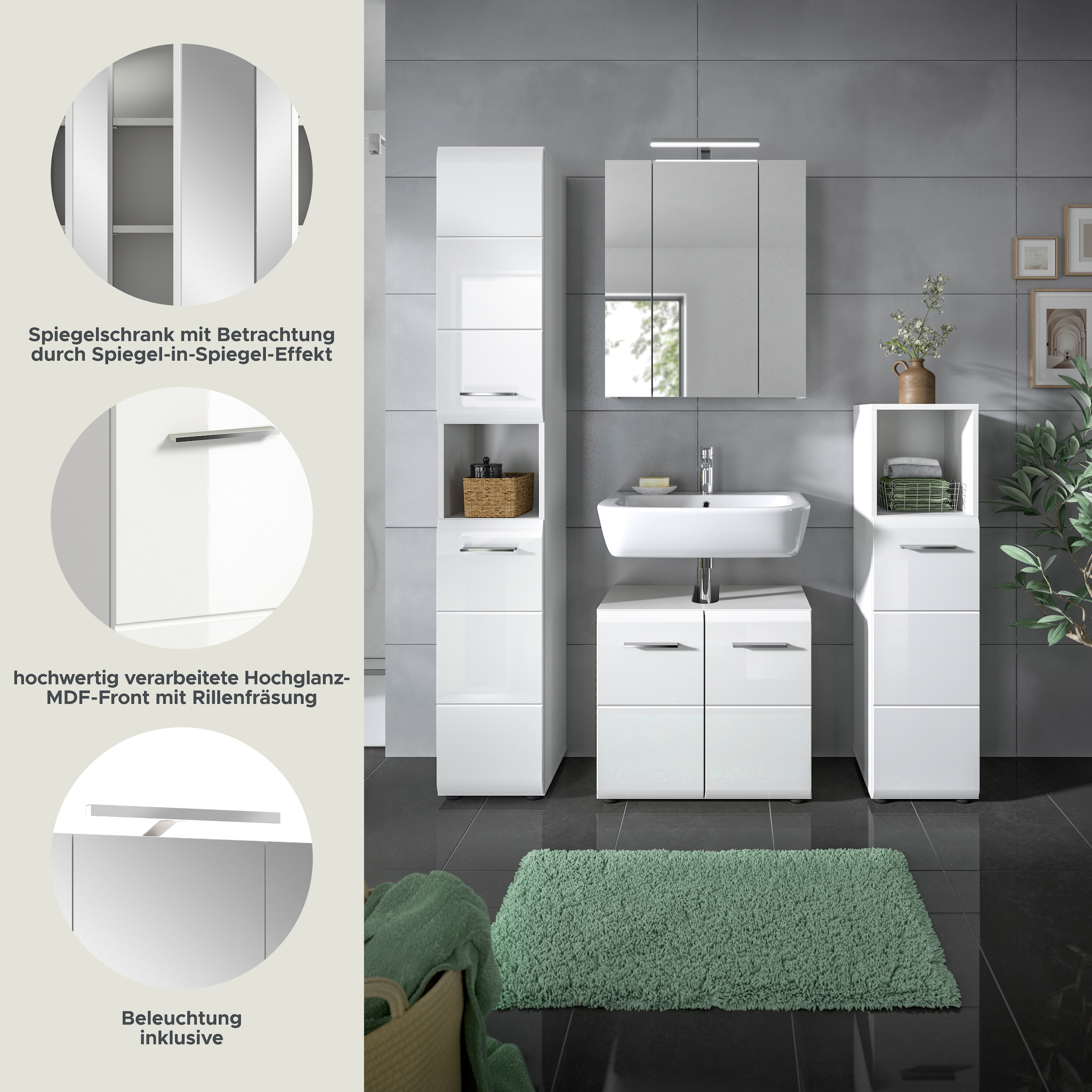 INOSIGN Badezimmer-Set Set, 5 Stk. tlg.