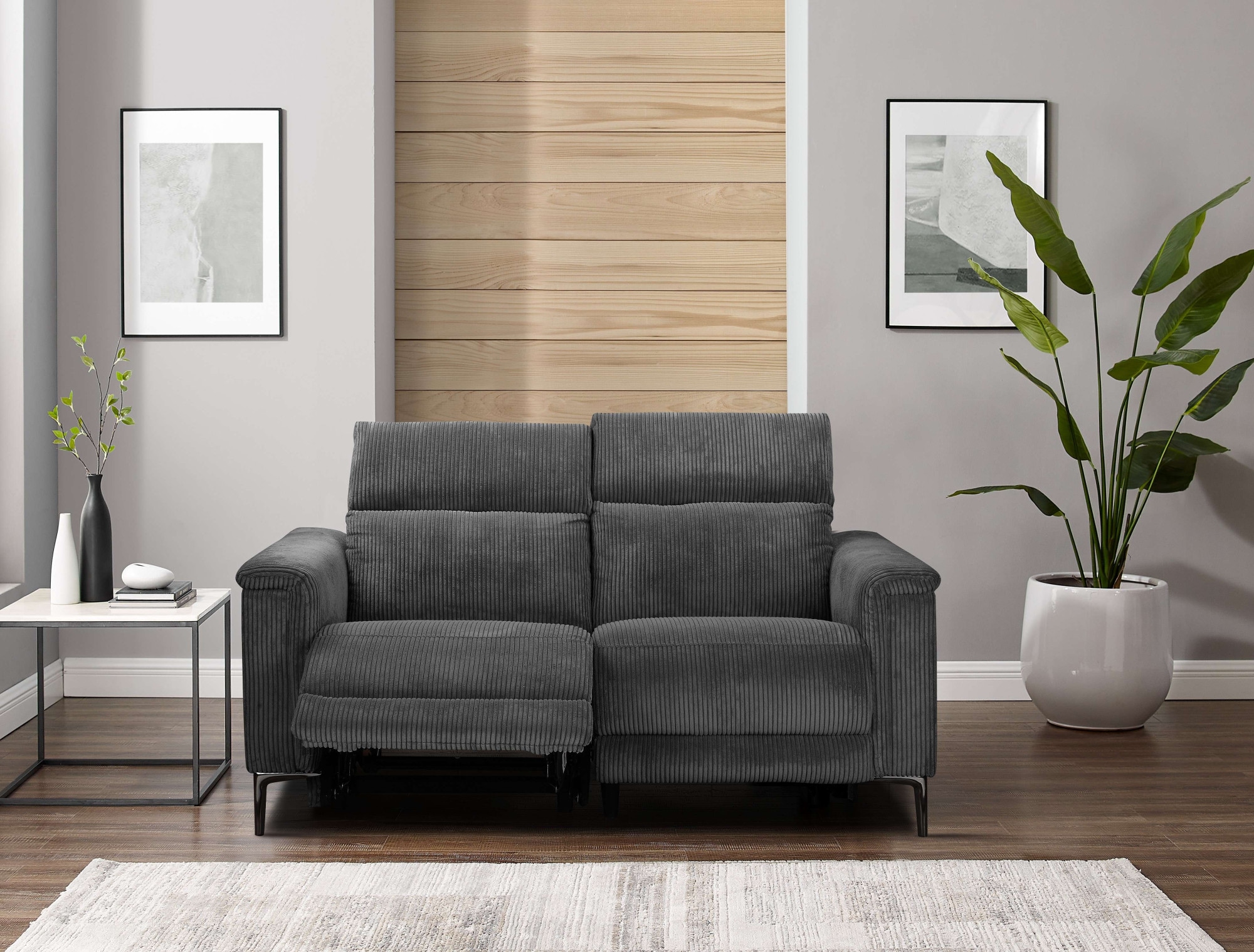 Home affaire 2-Sitzer »LUND Cord, 160 cm, manuelle o. elektrische Relaxfunktion« USB-C bei elektrischer Ausführung, mit Kopfteilverstellung