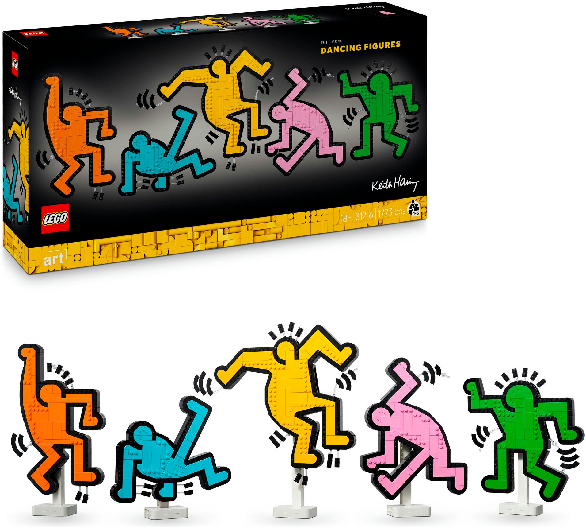 Image of LEGO Konstruktionsspielsteine "Keith Haring – Tanzende Figuren (31216), LEGO ART"