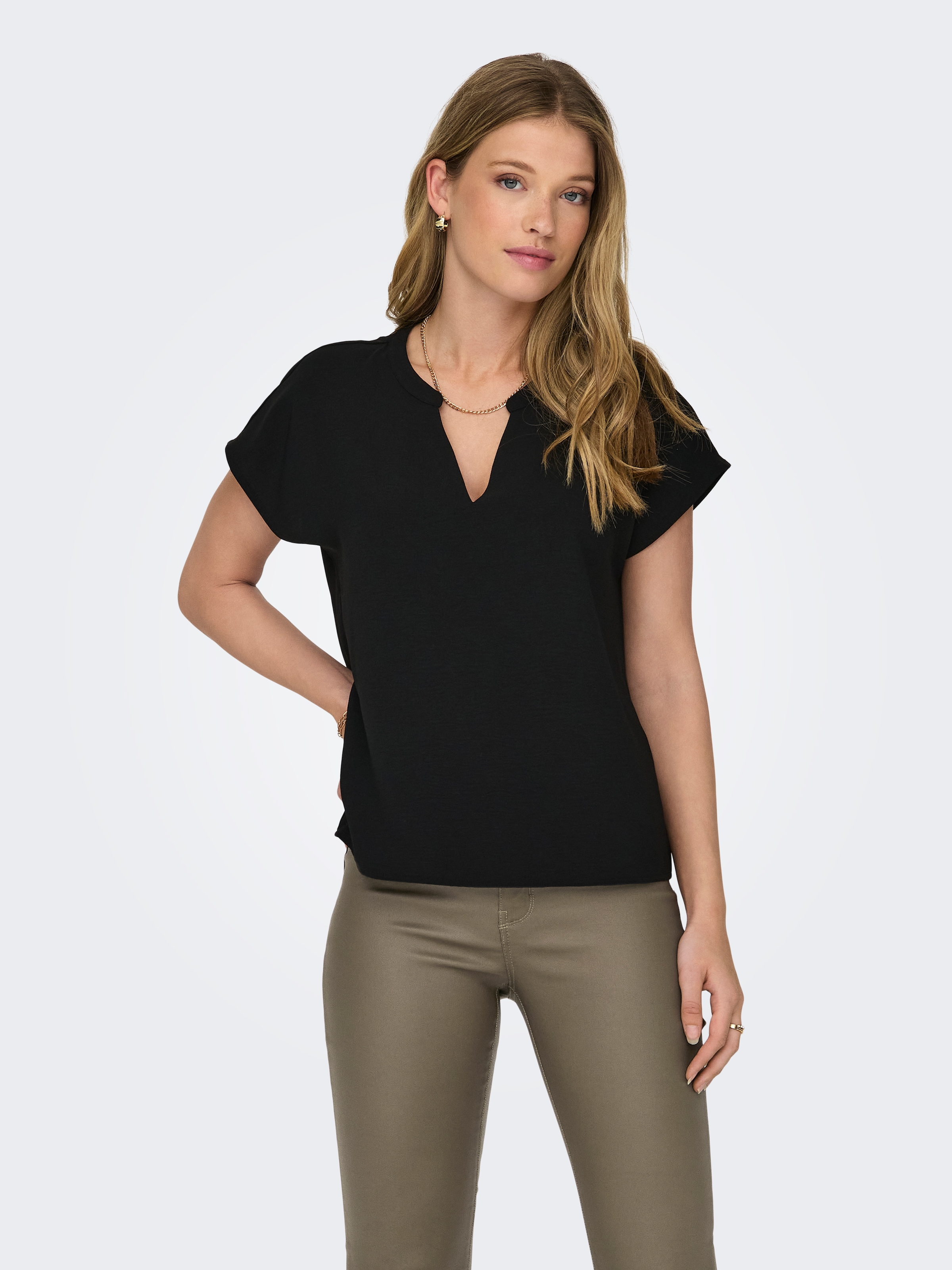 JDY Shirtbluse »JDYLION LIFE S/S TOP WVN NOOS« Polyester, regular fit