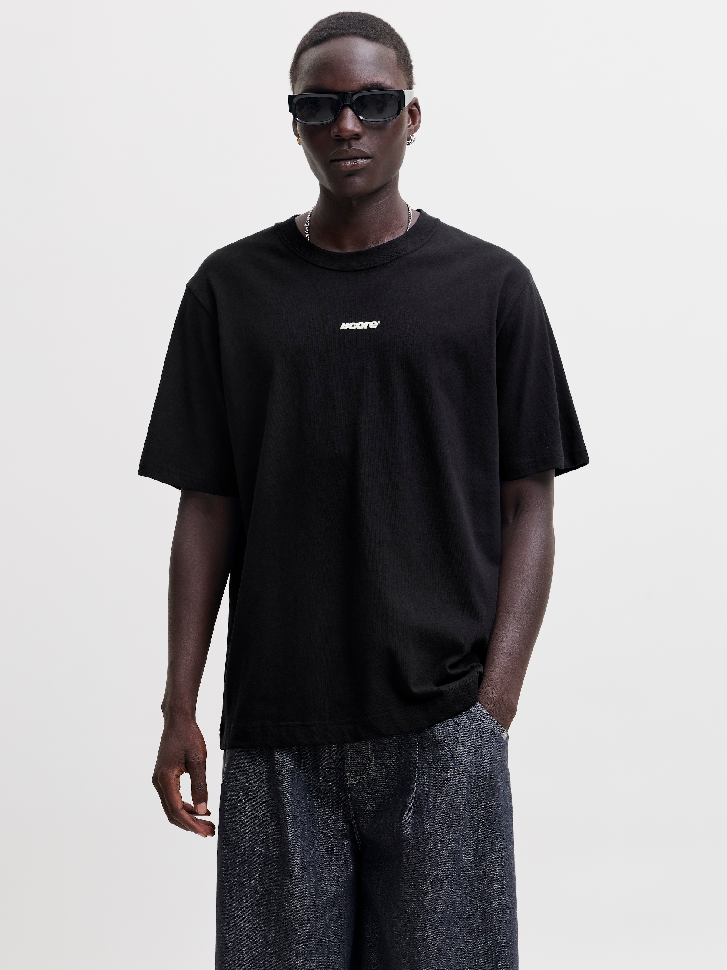 Image of Jack & Jones Rundhalsshirt "JCOCLUB BACK SCRIPT TEE SS CREW NECK SN" Baumwolle, relaxed fit