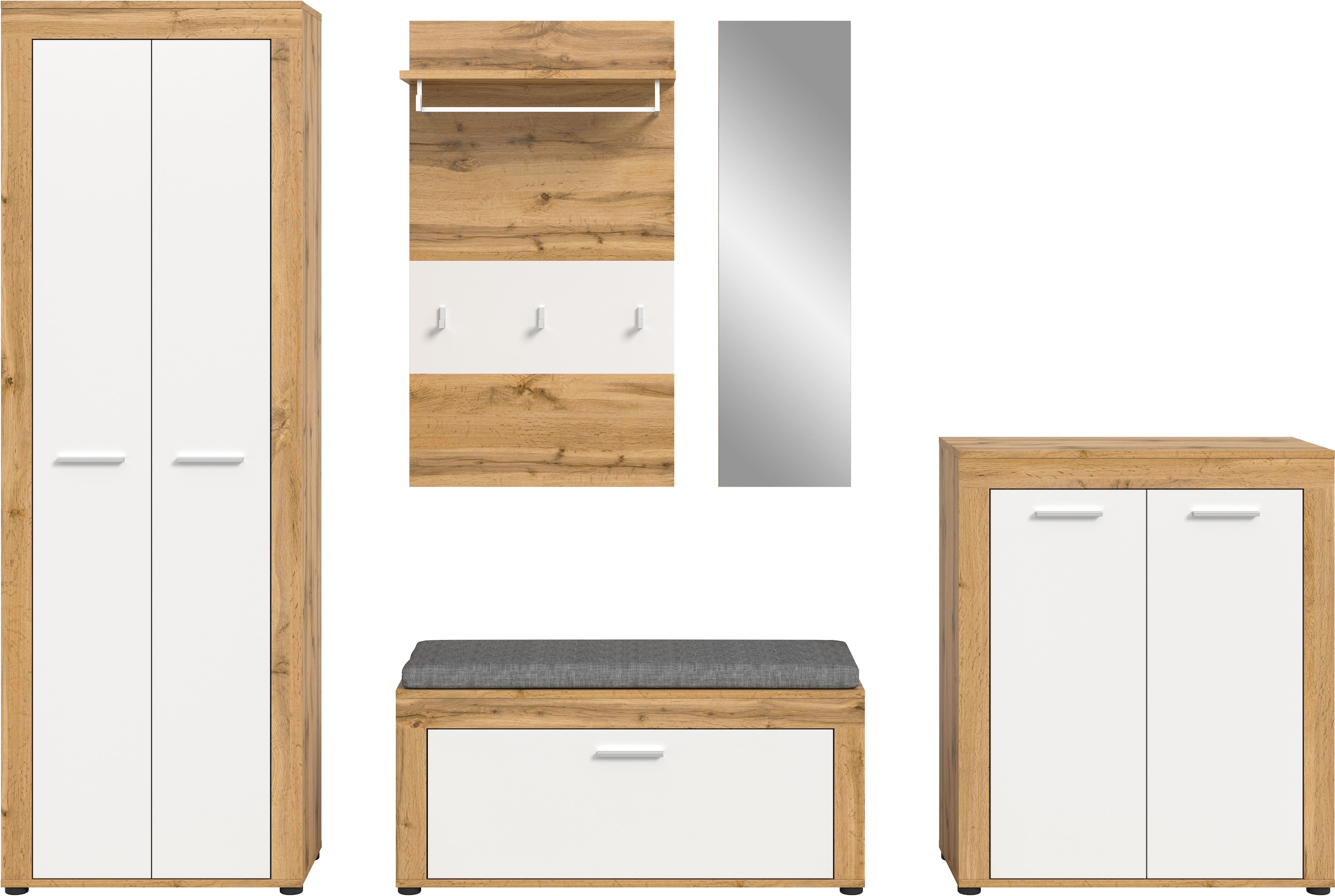 INOSIGN Garderoben-Set »Aosta«, (Set, 6 St.), Aosta, Höhe 191 cm, Garderobenset, Flur, Diele