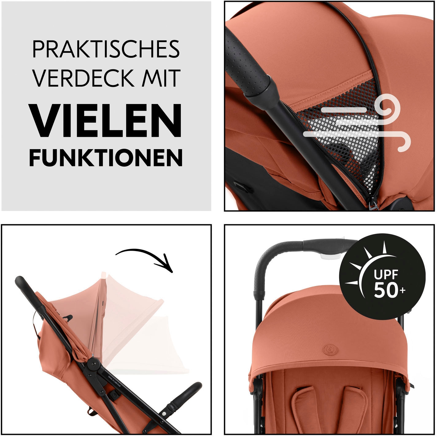 Hauck Poussette pour enfants »Travel N Care Plus, cork« 22 kilos