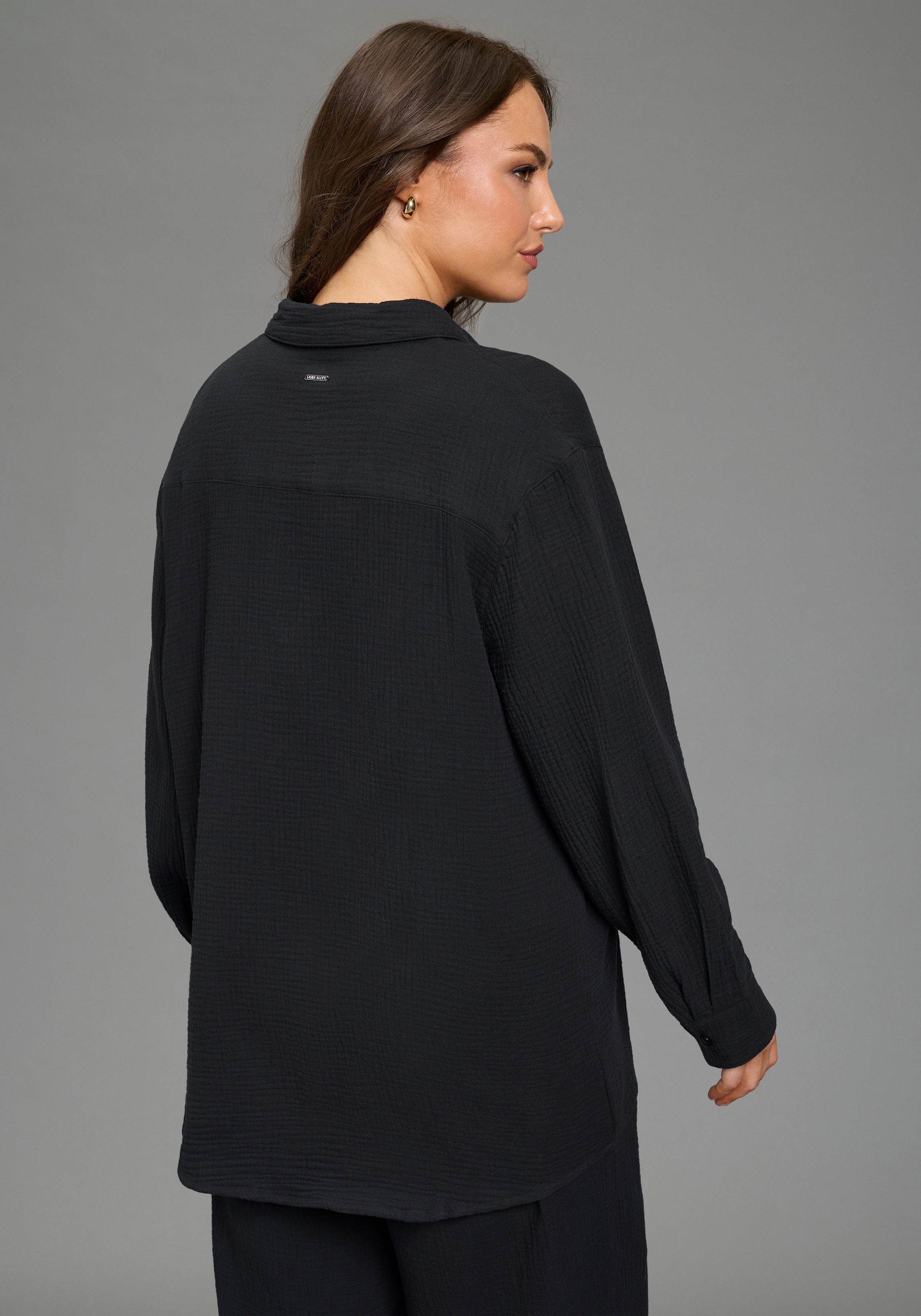 Laura Scott CURVE Blouse chemise aus angenehm weicher Strukturware