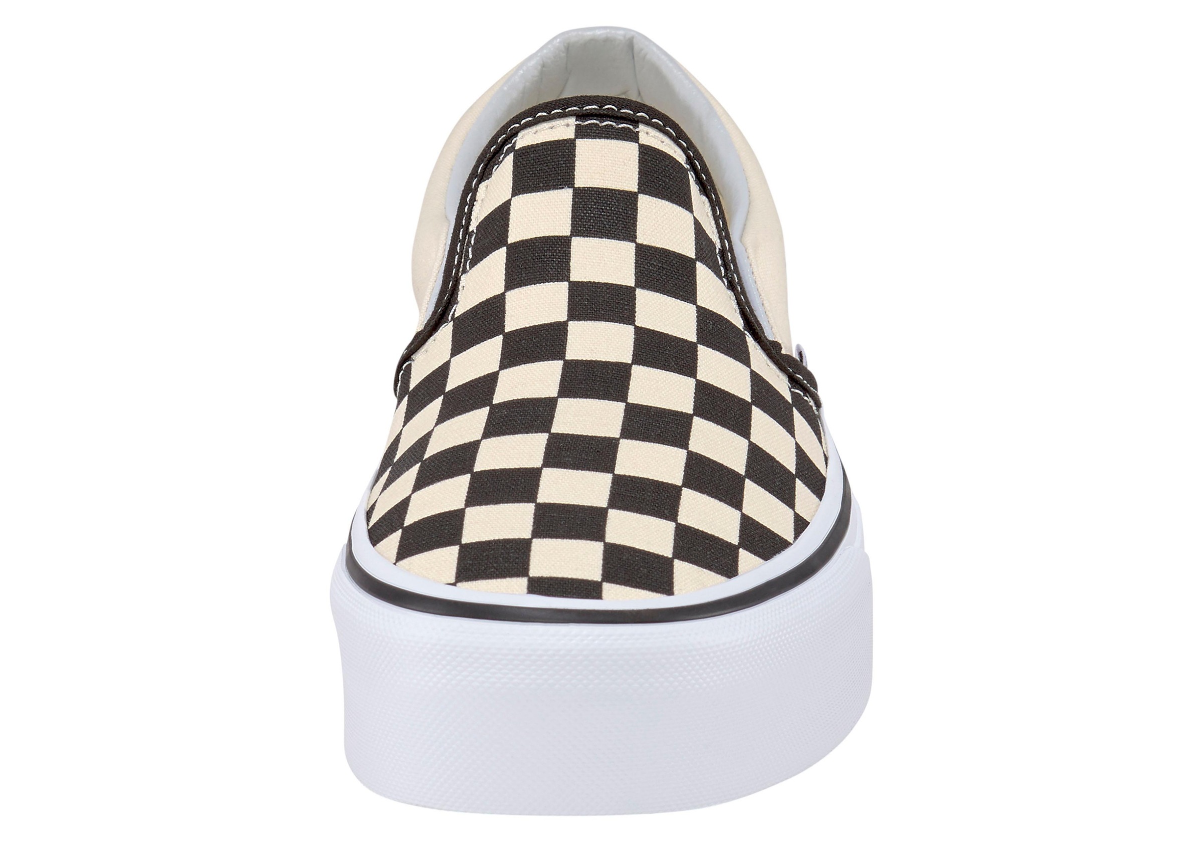 Vans Plateausneaker »Classic Slip-On Platform Checkerboard«, aus textilem Canvas-Material