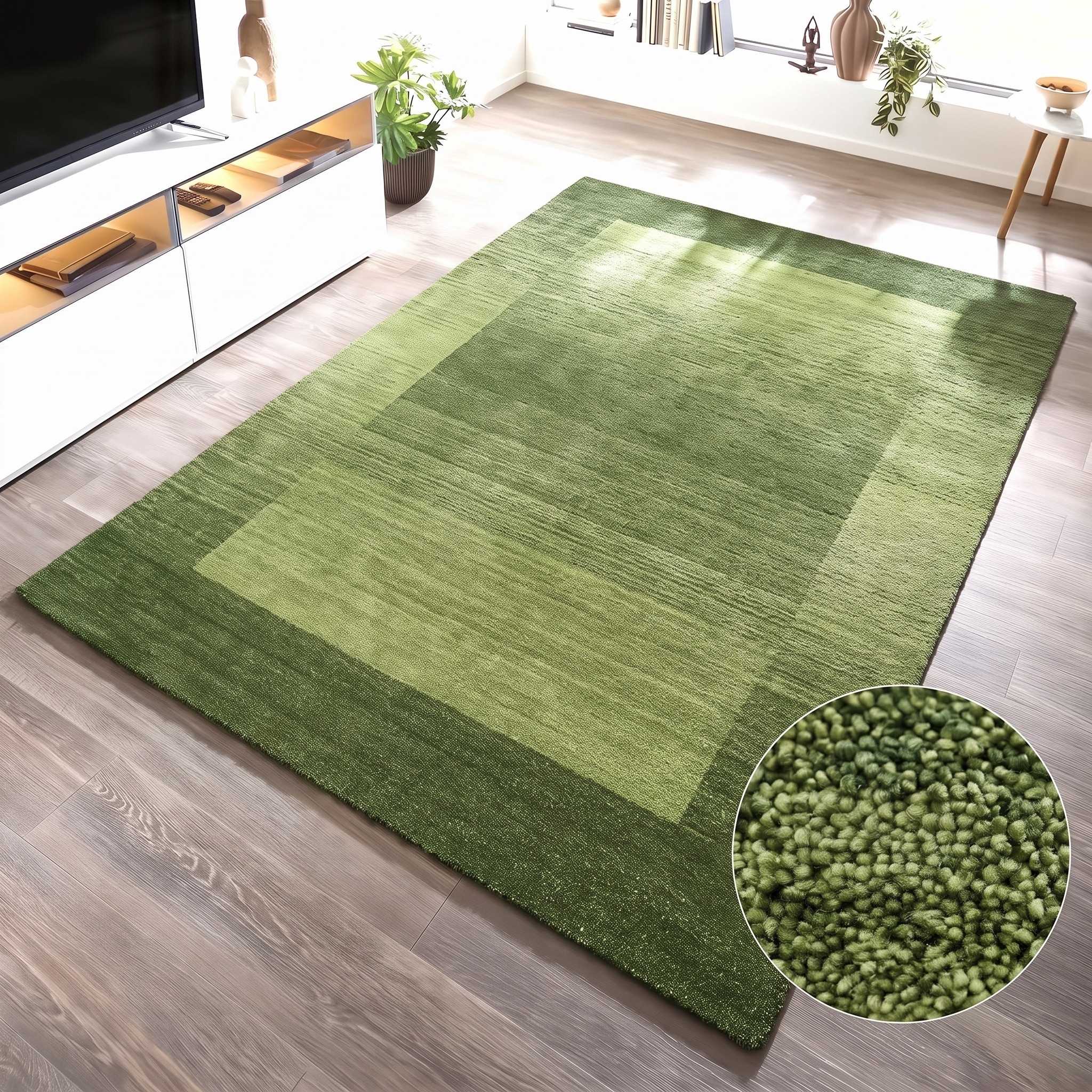 THEKO Tapis en laine »Gabbeh Super, Handweb, auch als Läufer erhältlich, reine Wolle« Rectangulaire 9 mm Höhe chambre à coucher, salon, salle à manger, aussi comme bordure de lit