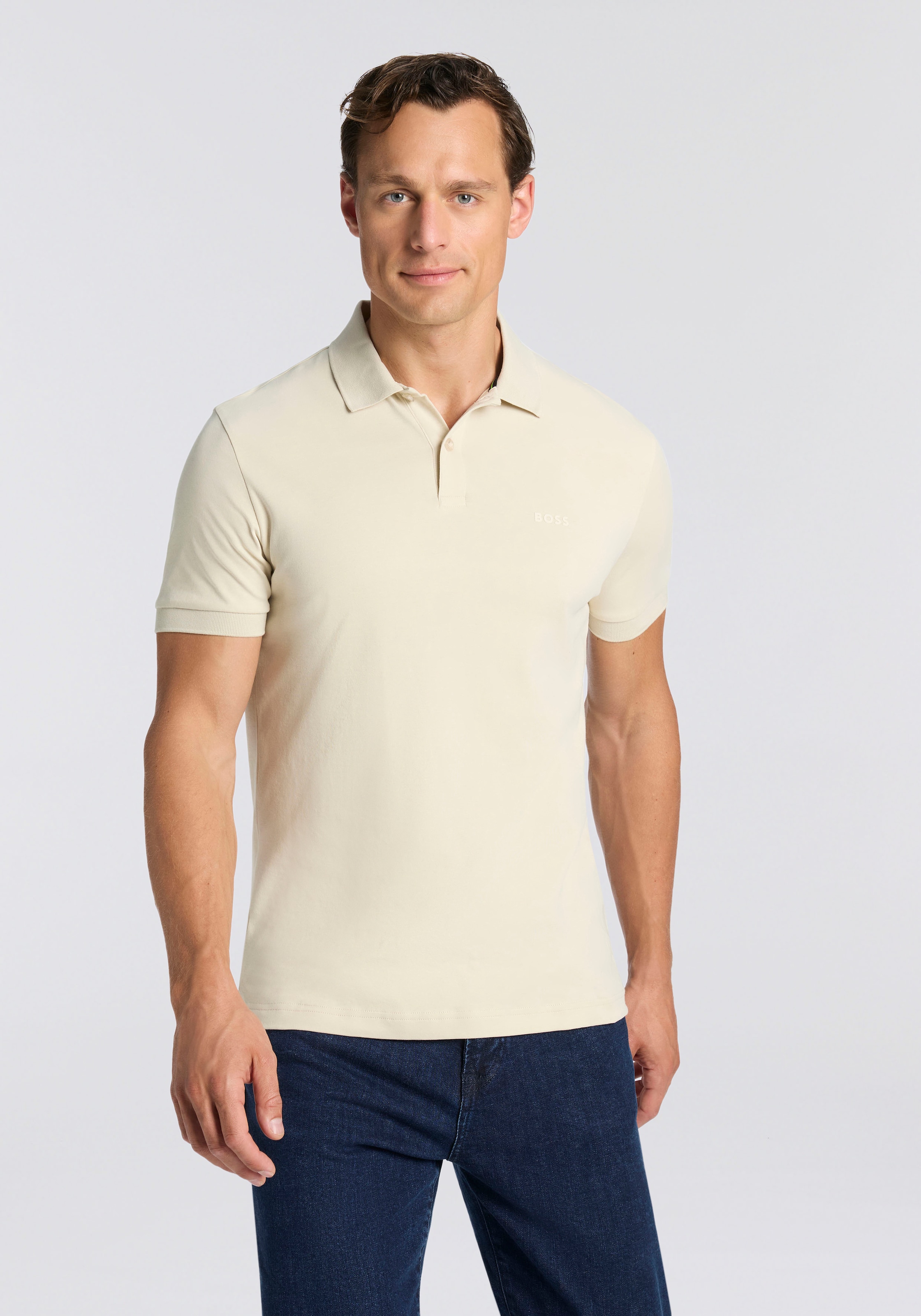 Image of BOSS GREEN Poloshirt "Pio" mit Knöpfen, regular fit, toniges Logo
