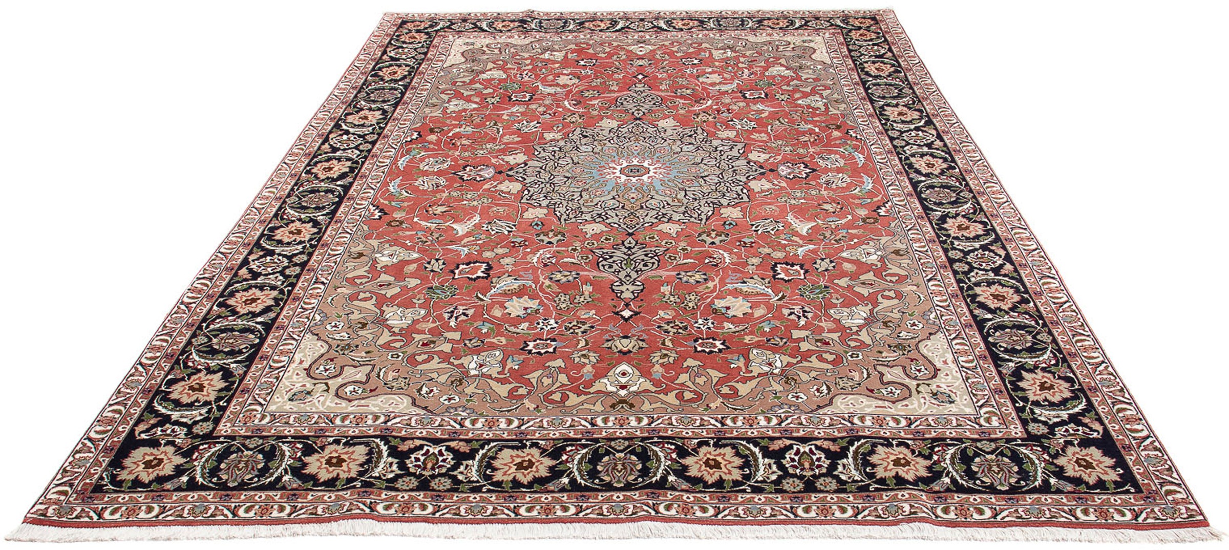 Image of morgenland Orientteppich »Perser - Täbriz - Royal - 310 x 205 cm - rost«, rechteckig, 7 mm Höhe, Wohnzimmer, Handgeknüpft, Einzelstück mit Zertifikat bei Ackermann Versand Schweiz