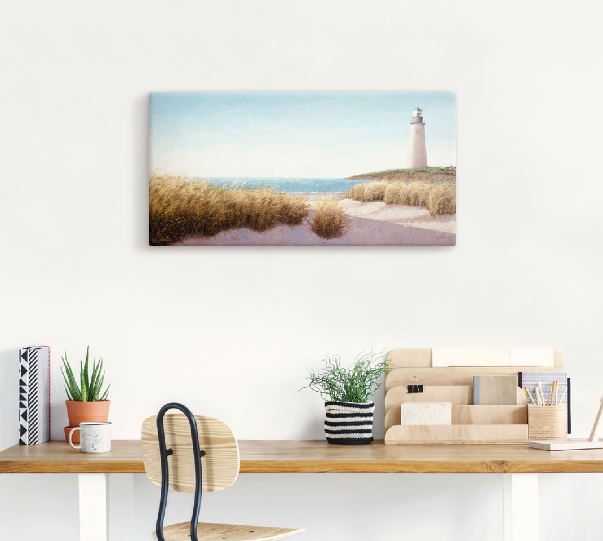 Artland Wandbild »Leuchtturm am Meer«, Gebäude, (1 St.), als Leinwandbild in verschied. Grössen