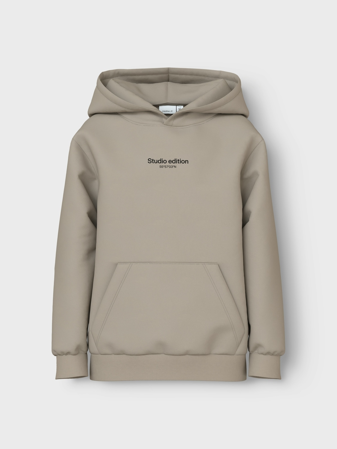 Name It Kapuzensweatshirt »NKMBRODY LS NREG SWEAT WH BRU NOOS«, mit kleinem Logoprint