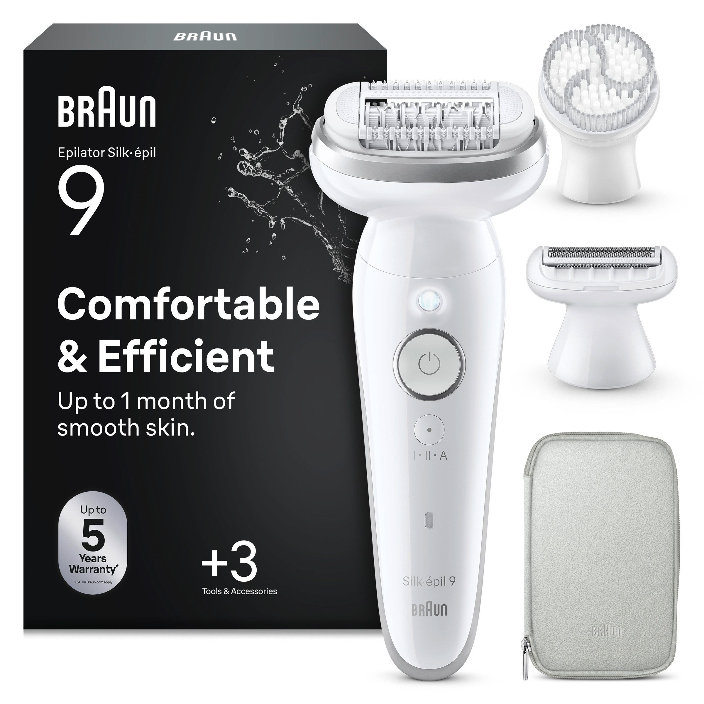 Image of Braun Epilierer "Silk-épil 9 SES9-061" Rasier-, Trimmer- & Peelingaufsatz, Wet&Dry