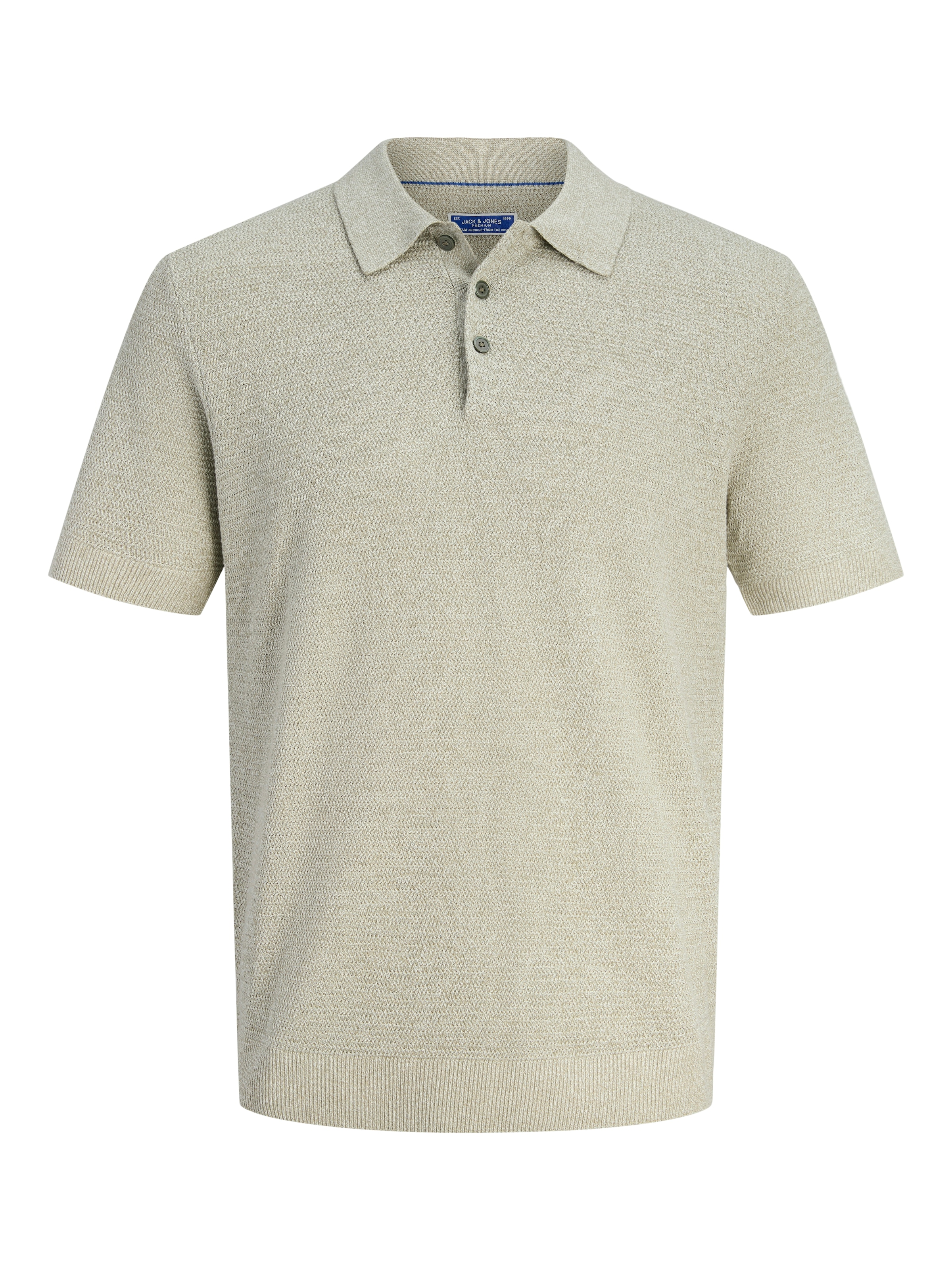 Jack & Jones Pull à col polo »JPRBLURILEY KNIT POLO SS SN« coton, coupe régulière