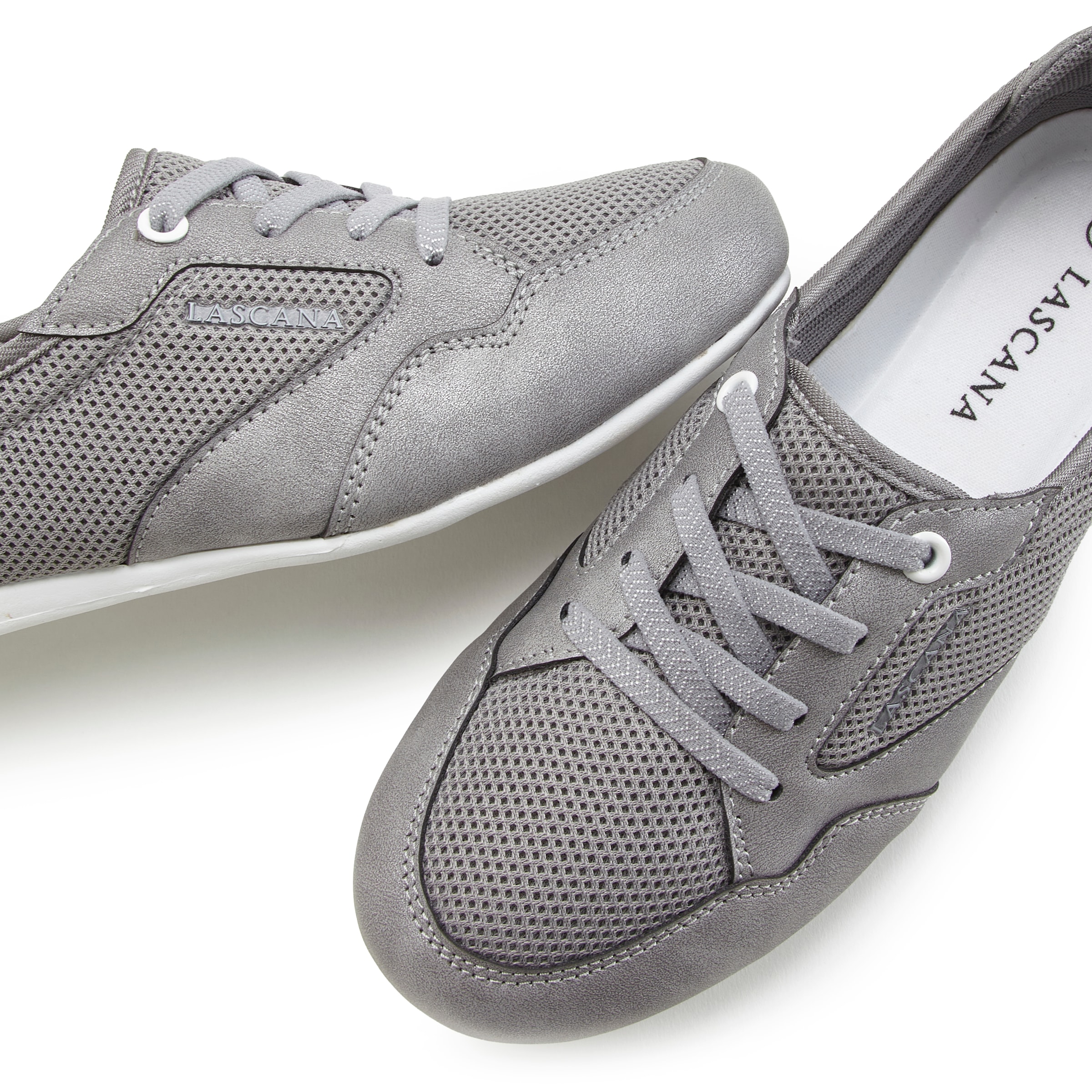 LASCANA Sneaker »Freizeitschuh, Halbschuh,«, in modischer Mesh-Optik zum Reinschlüpfen VEGAN