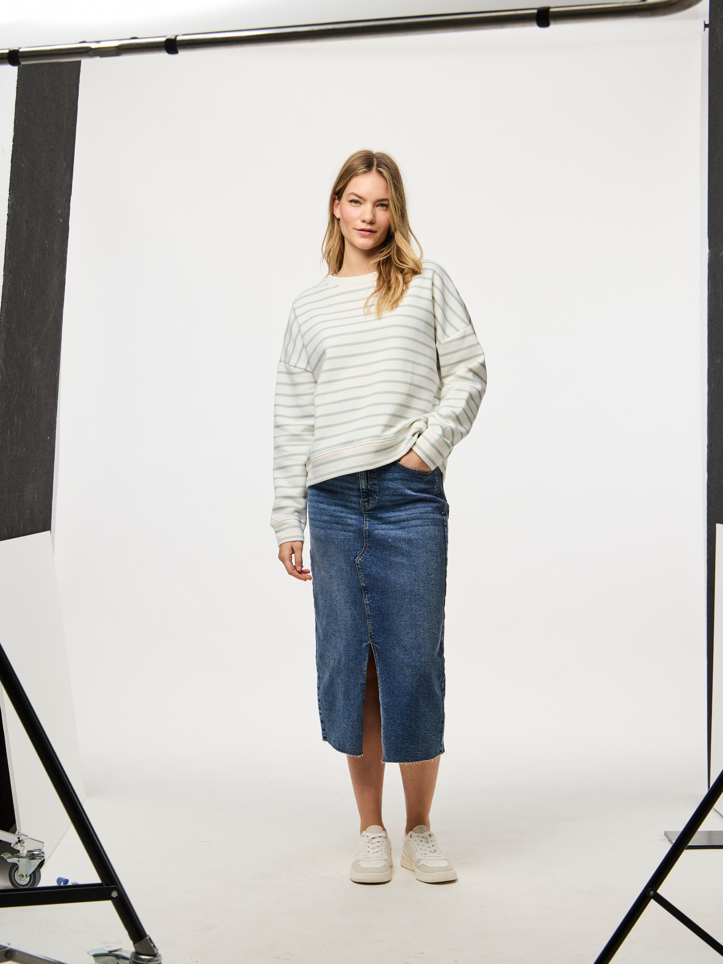 pieces Sweatshirt »PCCHILLI LS SWEAT STRIPES NOOS BC«