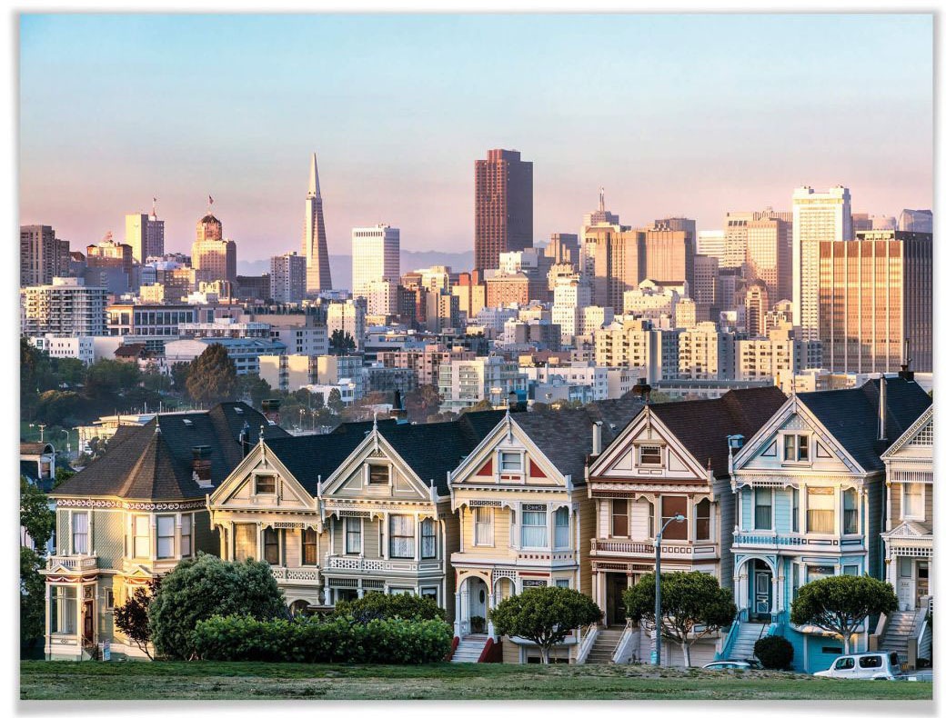 Image of Wall-Art Poster »Skyline San Francisco«, Städte, (1 St.), Poster, Wandbild, Bild, Wandposter bei Ackermann Versand Schweiz