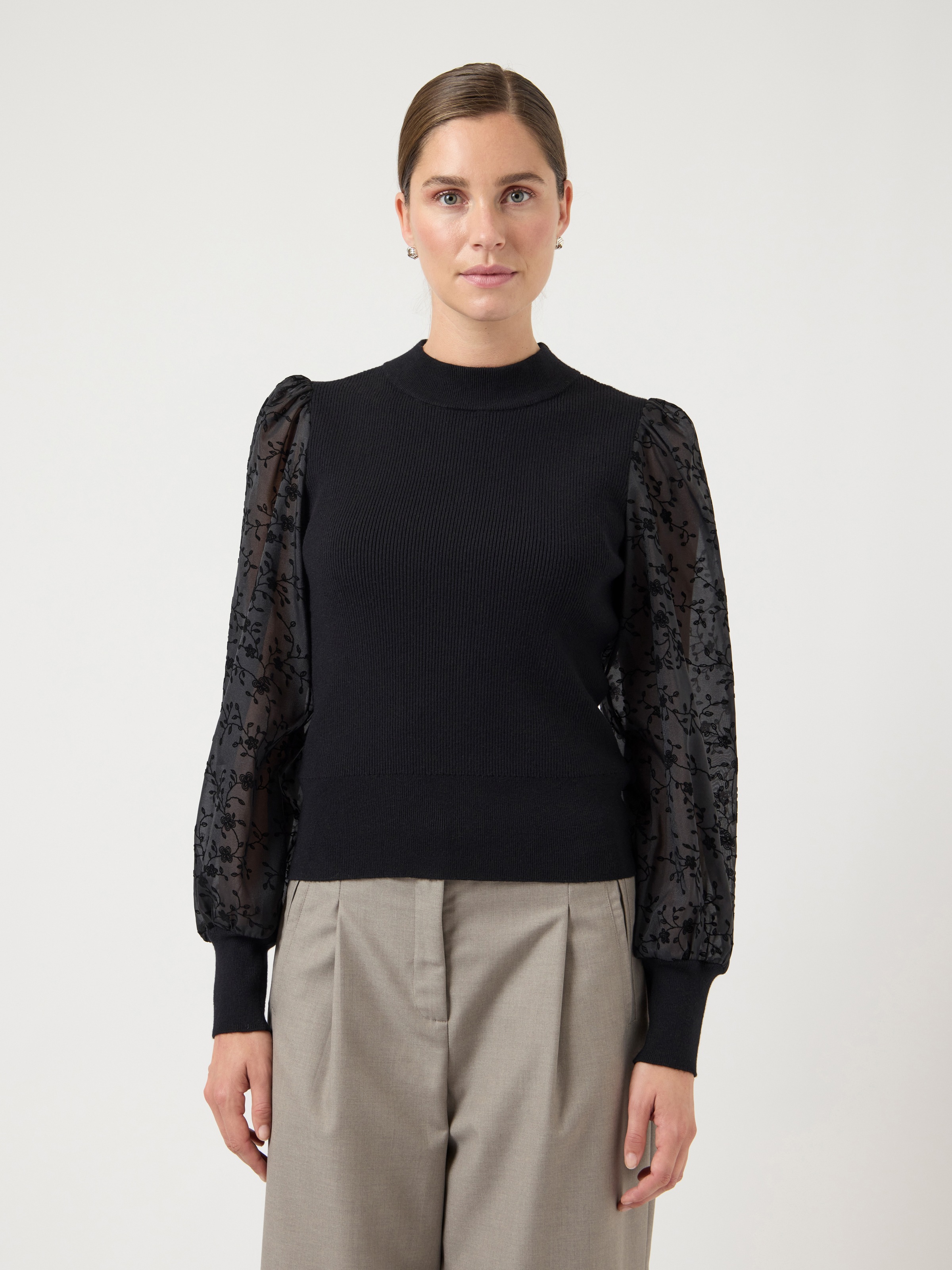 Image of Y.A.S Rundhalspullover "YASDOTME LS KNIT PULLOVER S. NOOS"