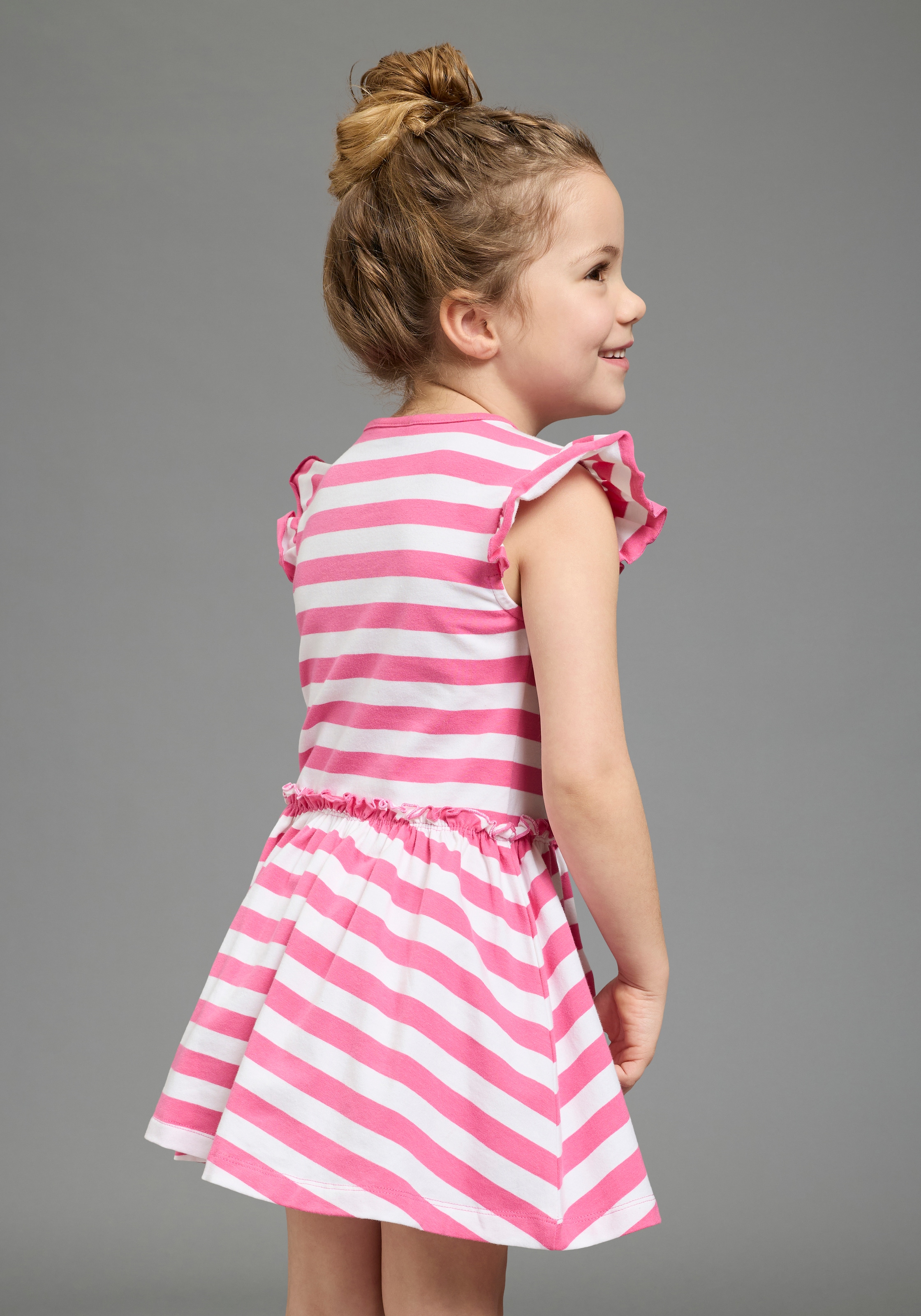KIDSWORLD Jerseykleid »mit Pailletten für kleine Mädchen - Kirschen oder Zitronen Motiv« festlich,  kniefrei,  verspielt,  aus Baumwollmischung