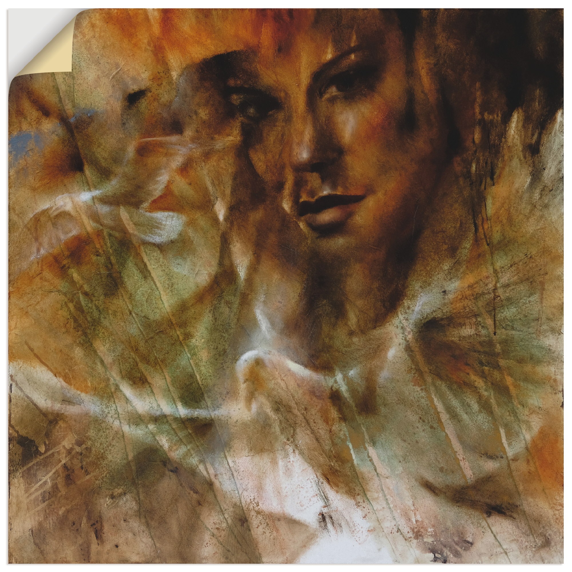 Image of Artland Wandbild »Taube, Möwe und Jana«, klassische Fantasie, (1 St.), in vielen Grössen & Produktarten - Alubild / Outdoorbild für den Aussenbereich, Leinwandbild, Poster, Wandaufkleber / Wandtattoo auch für Badezimmer geeignet bei Ackermann Versand Schw