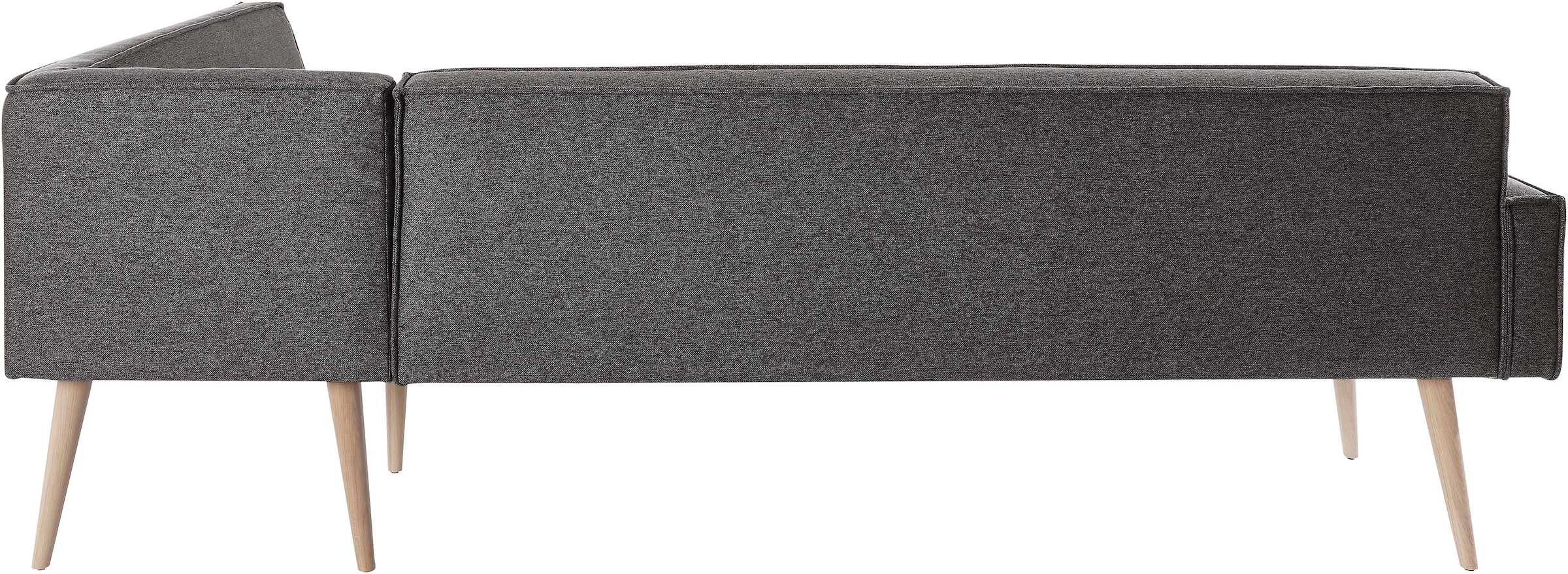 exxpo - sofa fashion Eckbank »Lungo, moderne Kedernaht, bequem und elegant, hoher Holzfuss«, hochwertige Detailverarbeitung, frei im Raum stellbar