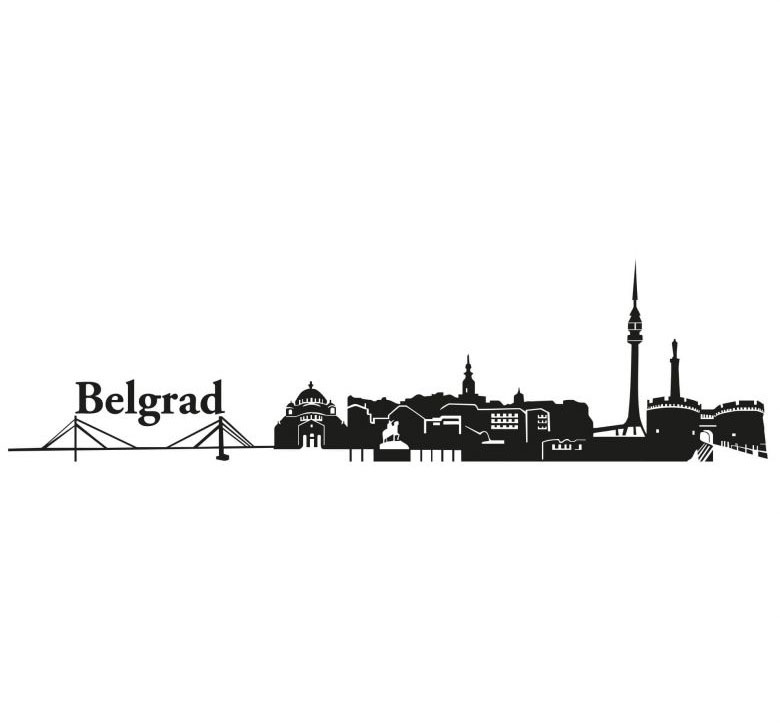 Image of Wall-Art Wandtattoo »XXL Stadt Skyline Belgrad 120cm«, (1 St.) bei Ackermann Versand Schweiz