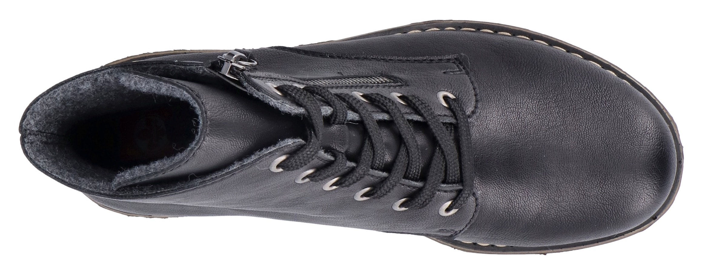 Rieker Stiefelette  Schnürstiefelette, Schnürboots mit Reissverschluss an der Aussenseite