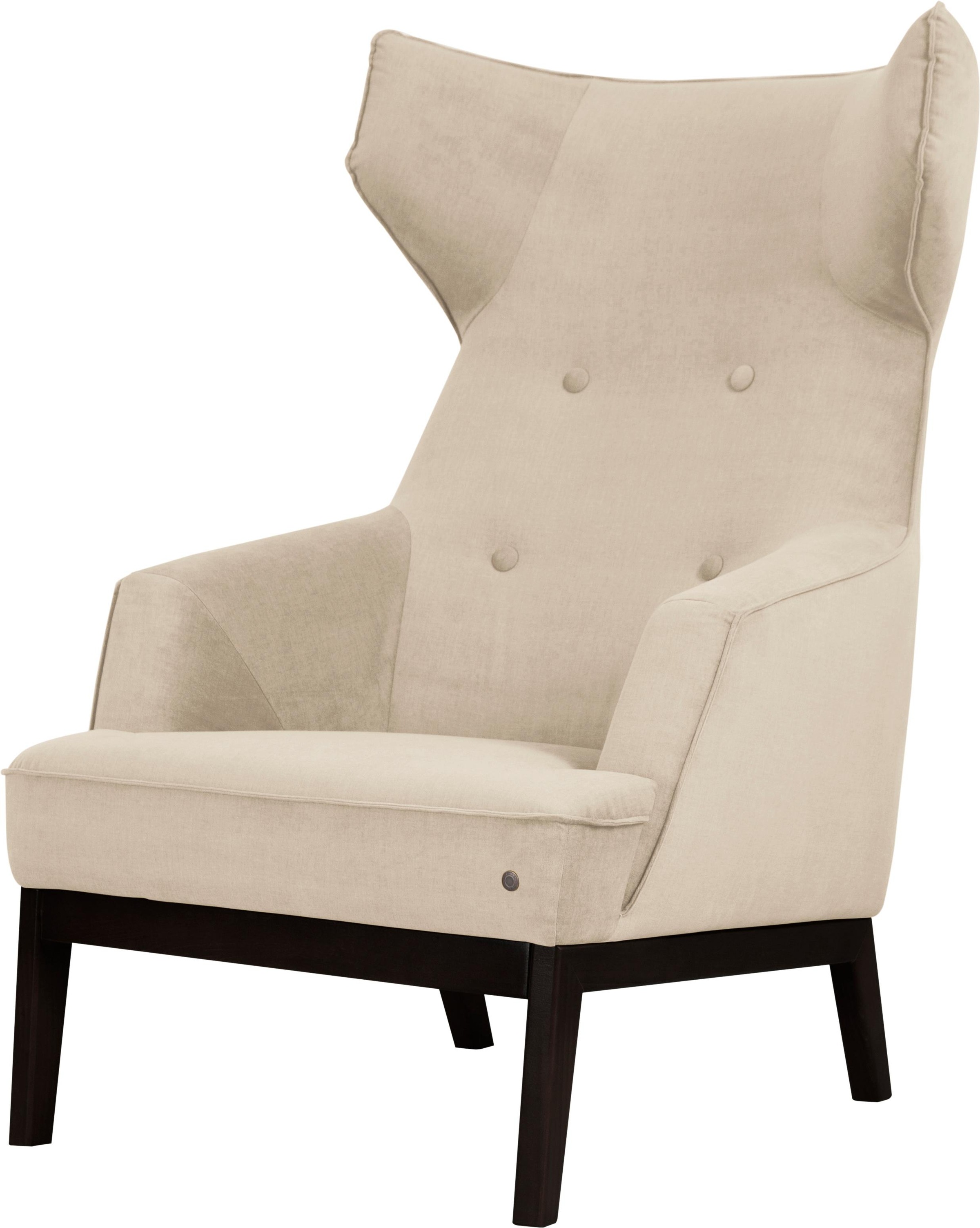 Image of TOM TAILOR Ohrensessel »COZY«, im Retrolook, mit Kedernaht und Knöpfung, Füsse wengefarben bei Ackermann Versand Schweiz