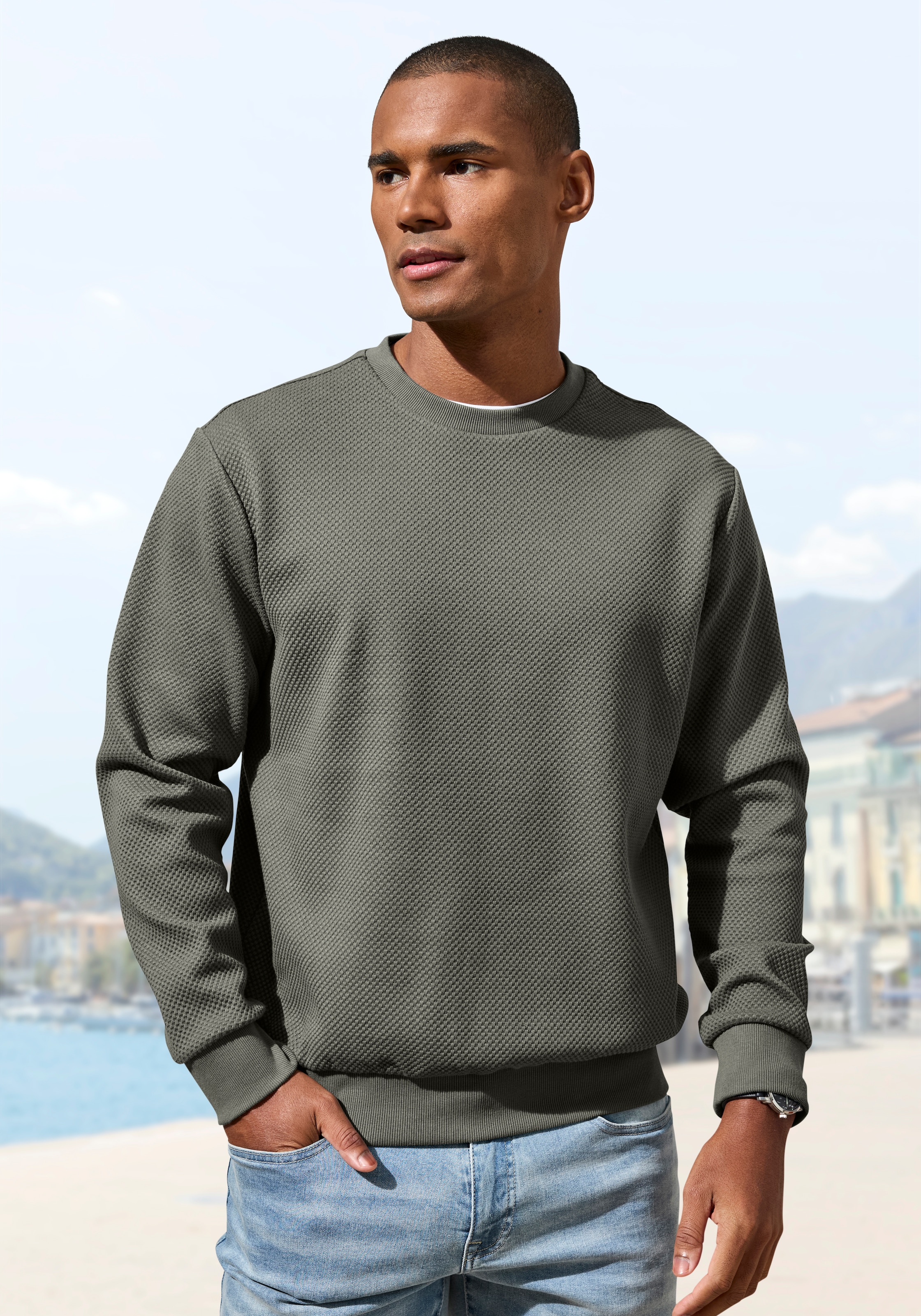 Image of John Devin Sweatshirt, Pullover aus Struktur-Qualität