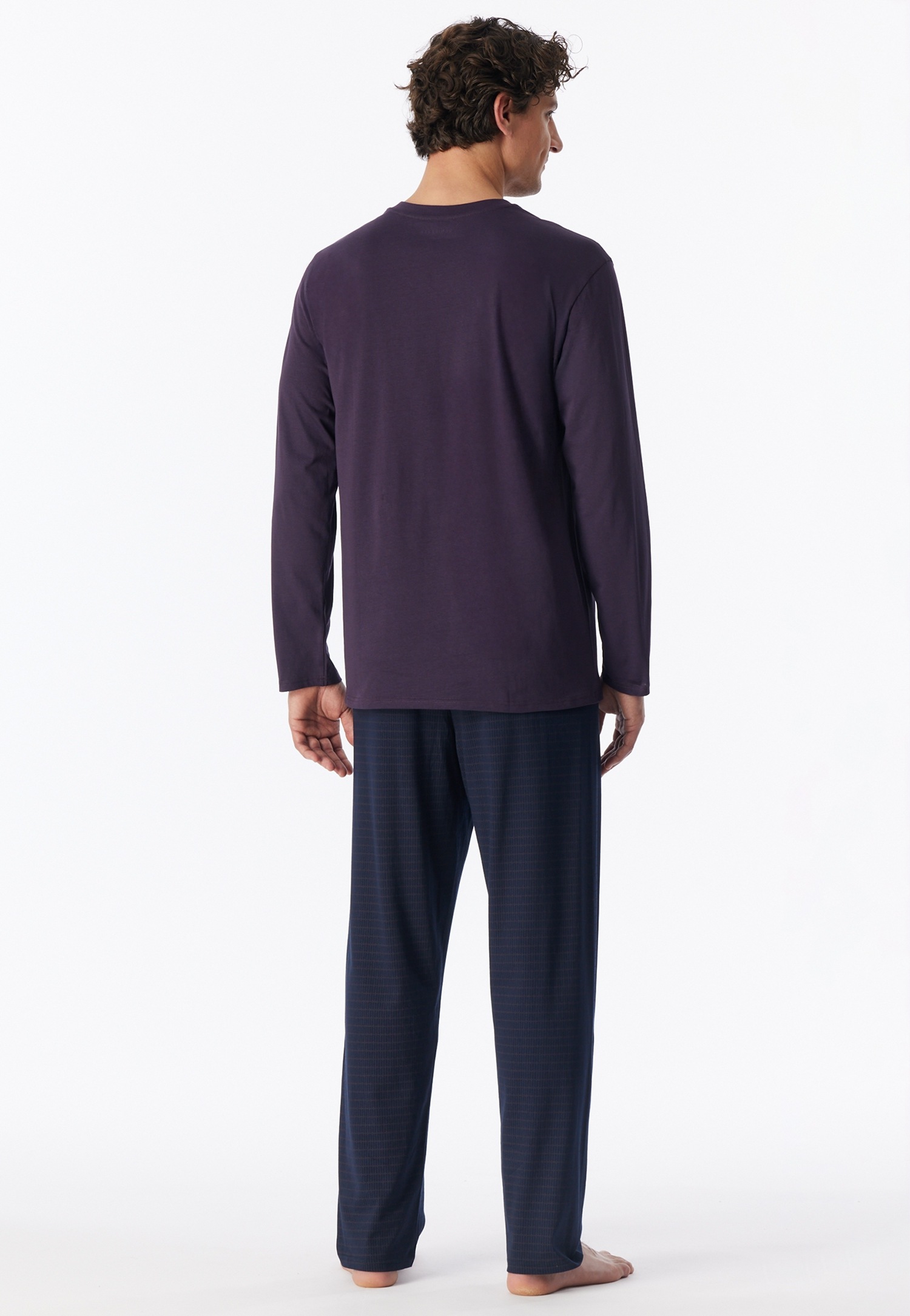 Schiesser Pyjama »Comfort Essentials« 0, 2 mit V-Ausschnitt und aufgesetzter Brusttasche