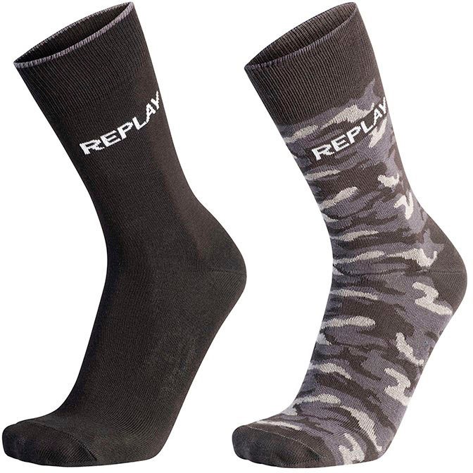 Image of Replay Socken »Leg Logo & Camouflage 2Pcs Banderole«, mit Logoschriftzug bei Ackermann Versand Schweiz